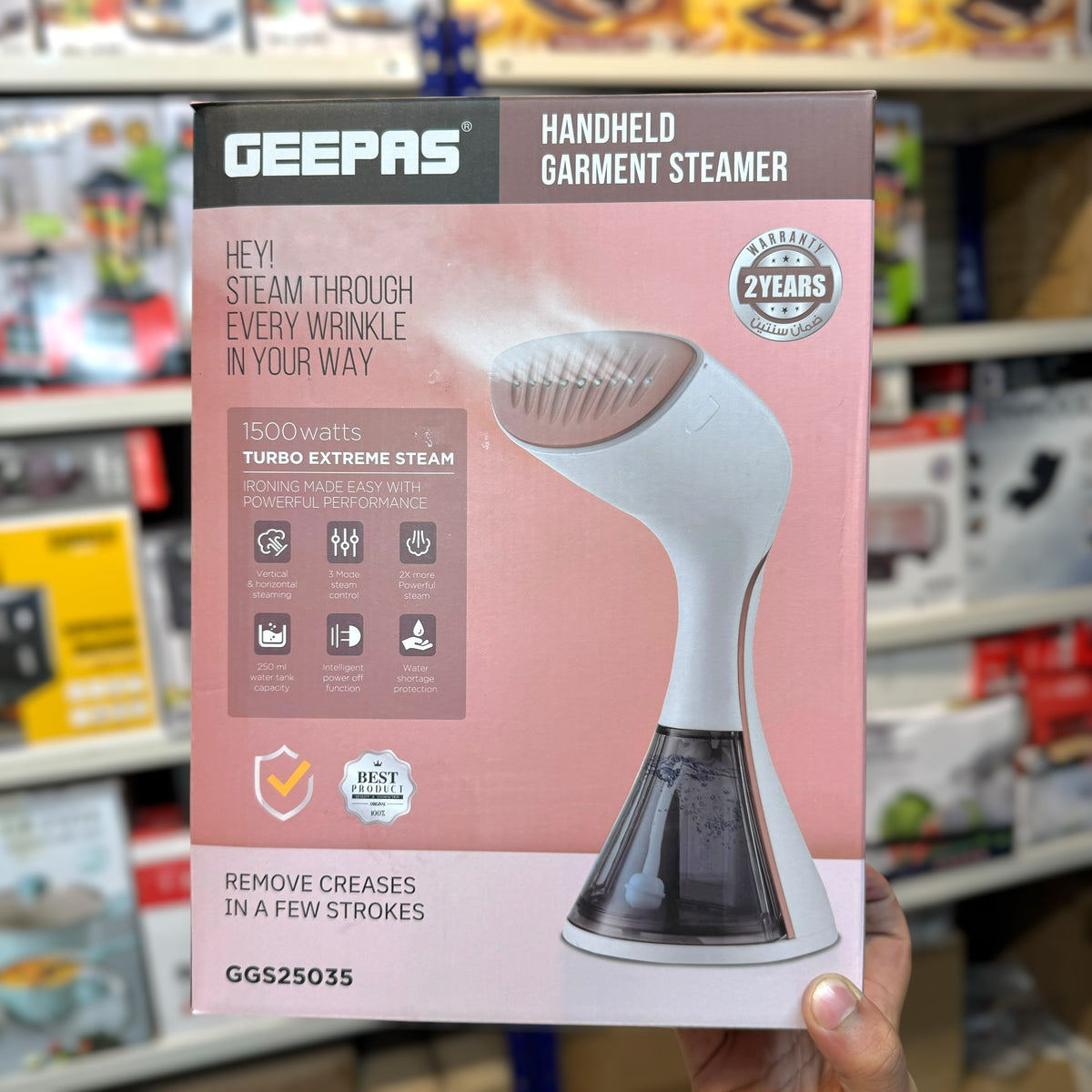 Geepas Handheld Garment Steamer GGS25035