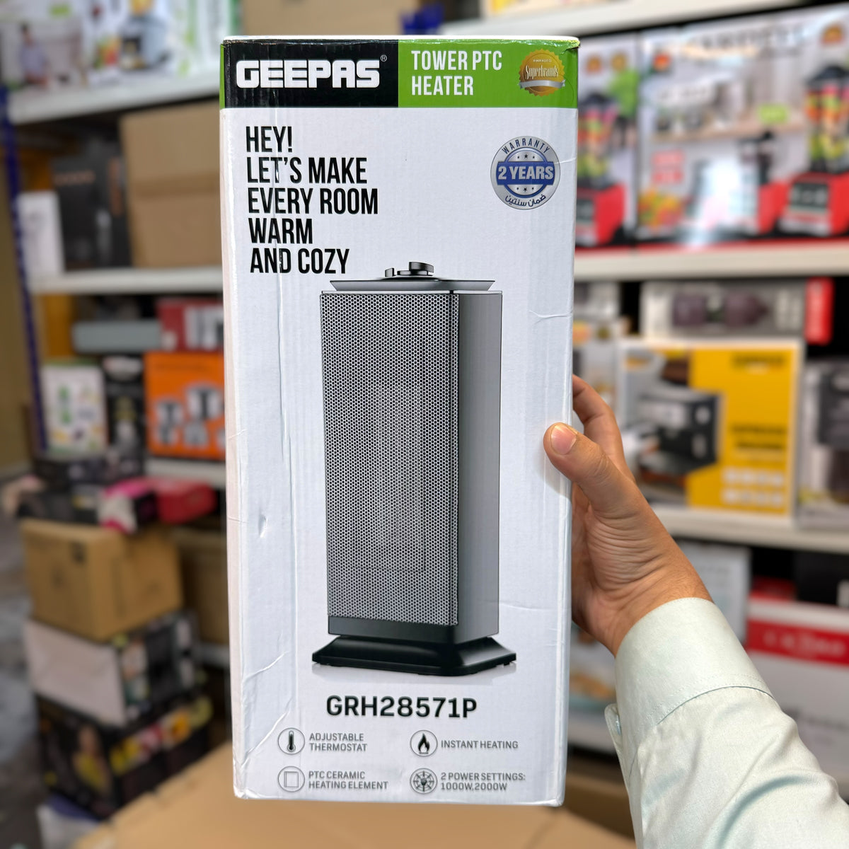 Geepas Tower PTC Heater GRH28571P ( 2 Year warranty