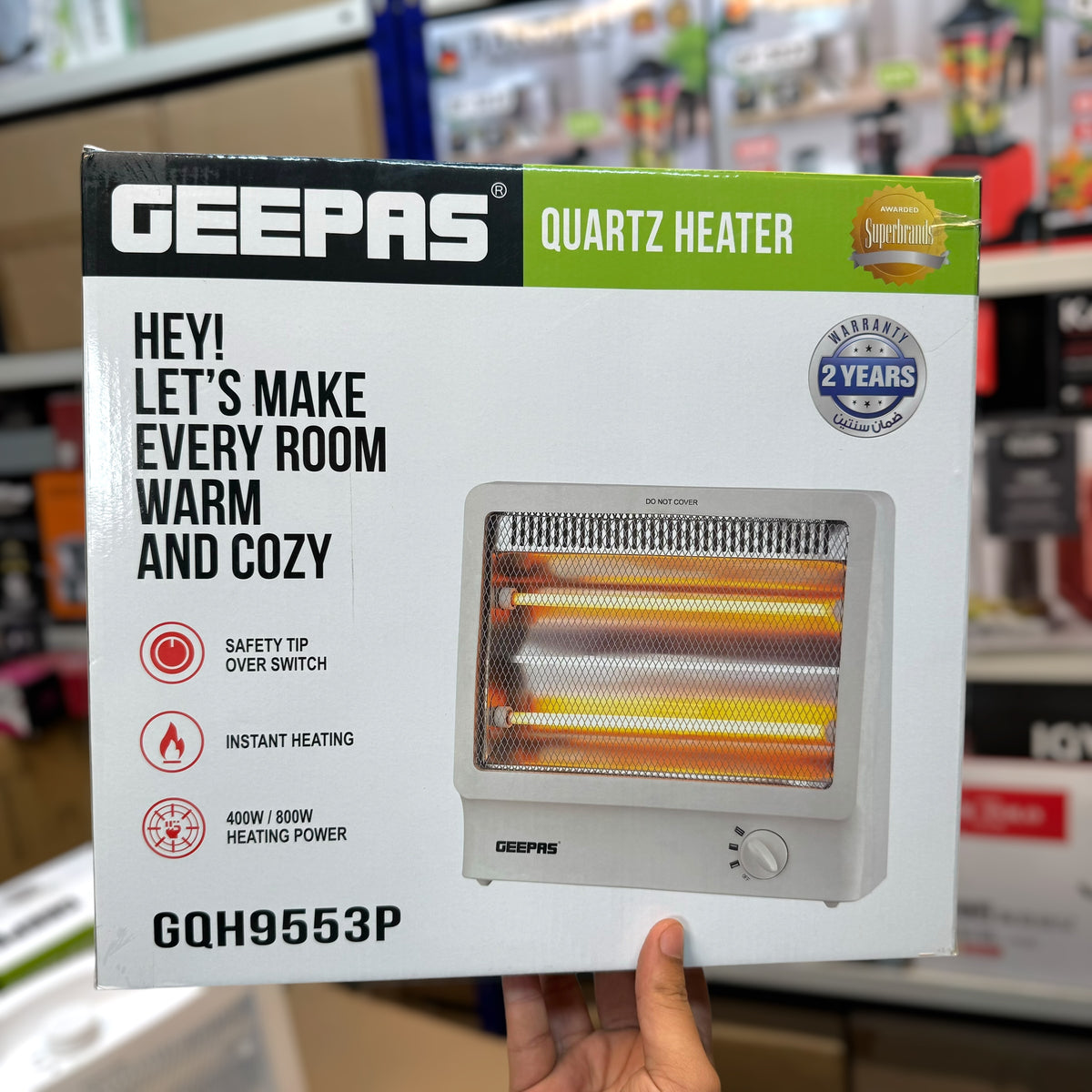 Geepas Quartz Heater GQH9553P ( 2 Year warranty