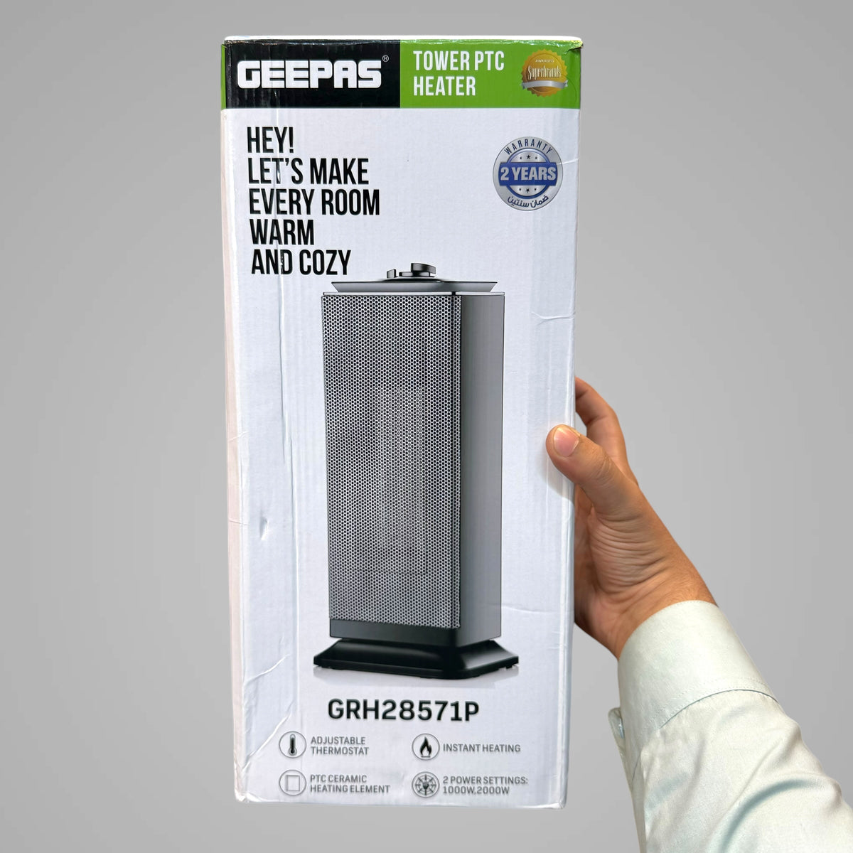 Geepas Tower PTC Heater GRH28571P ( 2 Year warranty