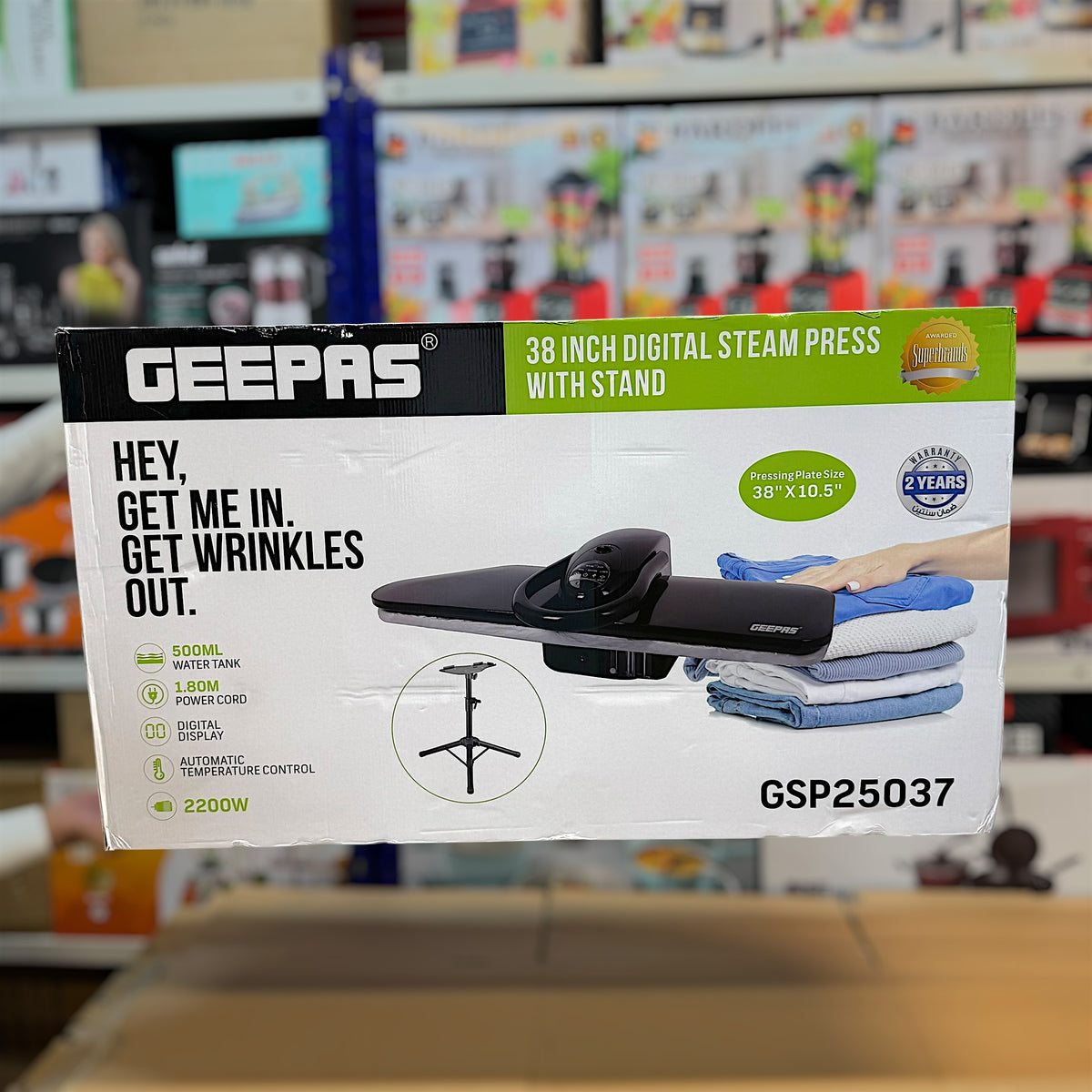 Geepas Digital Steam Press with Stand 25037