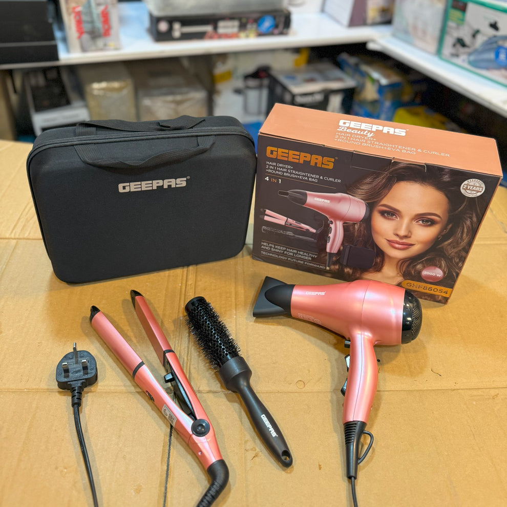 Geepas 4 in 1 Hair Styler Set GHF86054 ( 2 year warranty