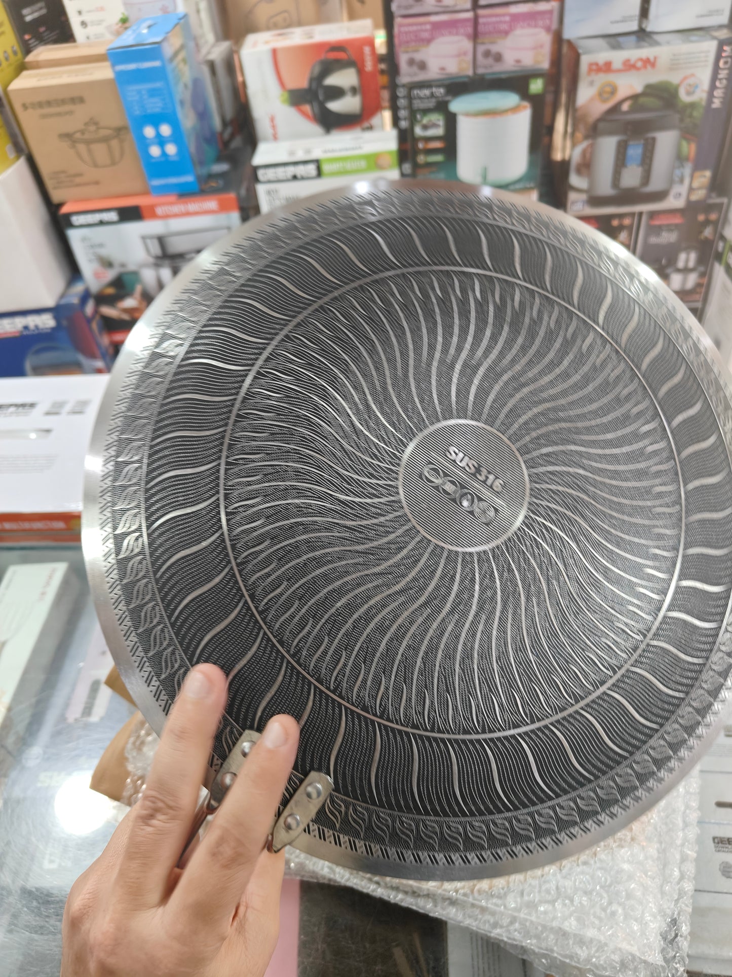 Lot imported 34 cm honeycomb lesser coating tawa