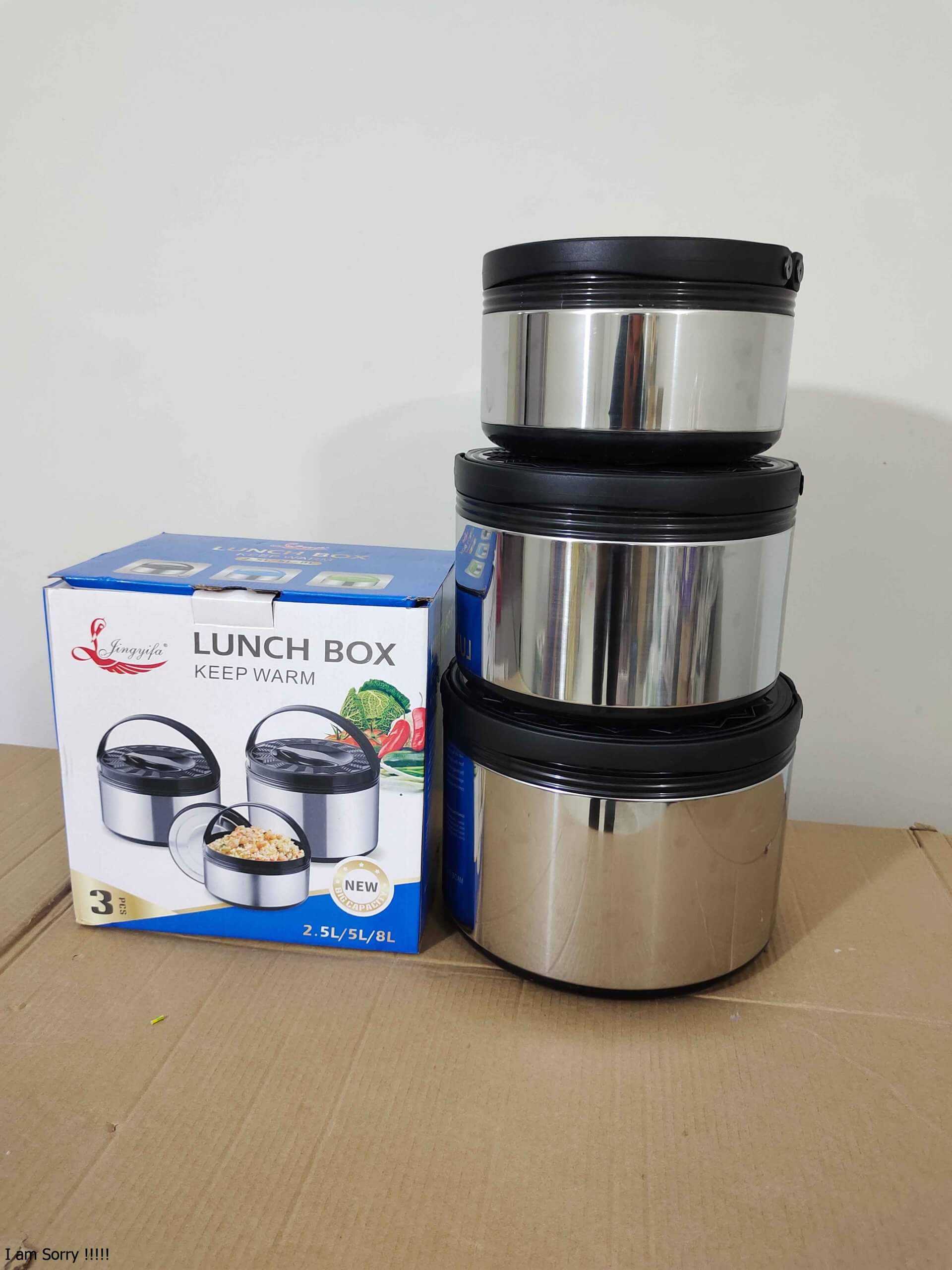 lot imported 3 Pcs Lunch Box hot pot