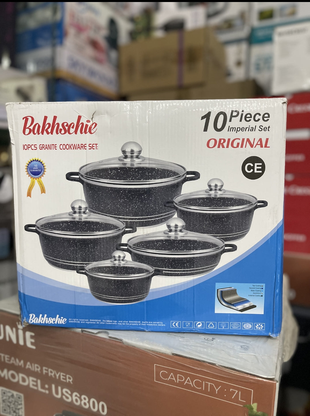 Original Bakhschie Germany  10Pcs Granite Cookware Set