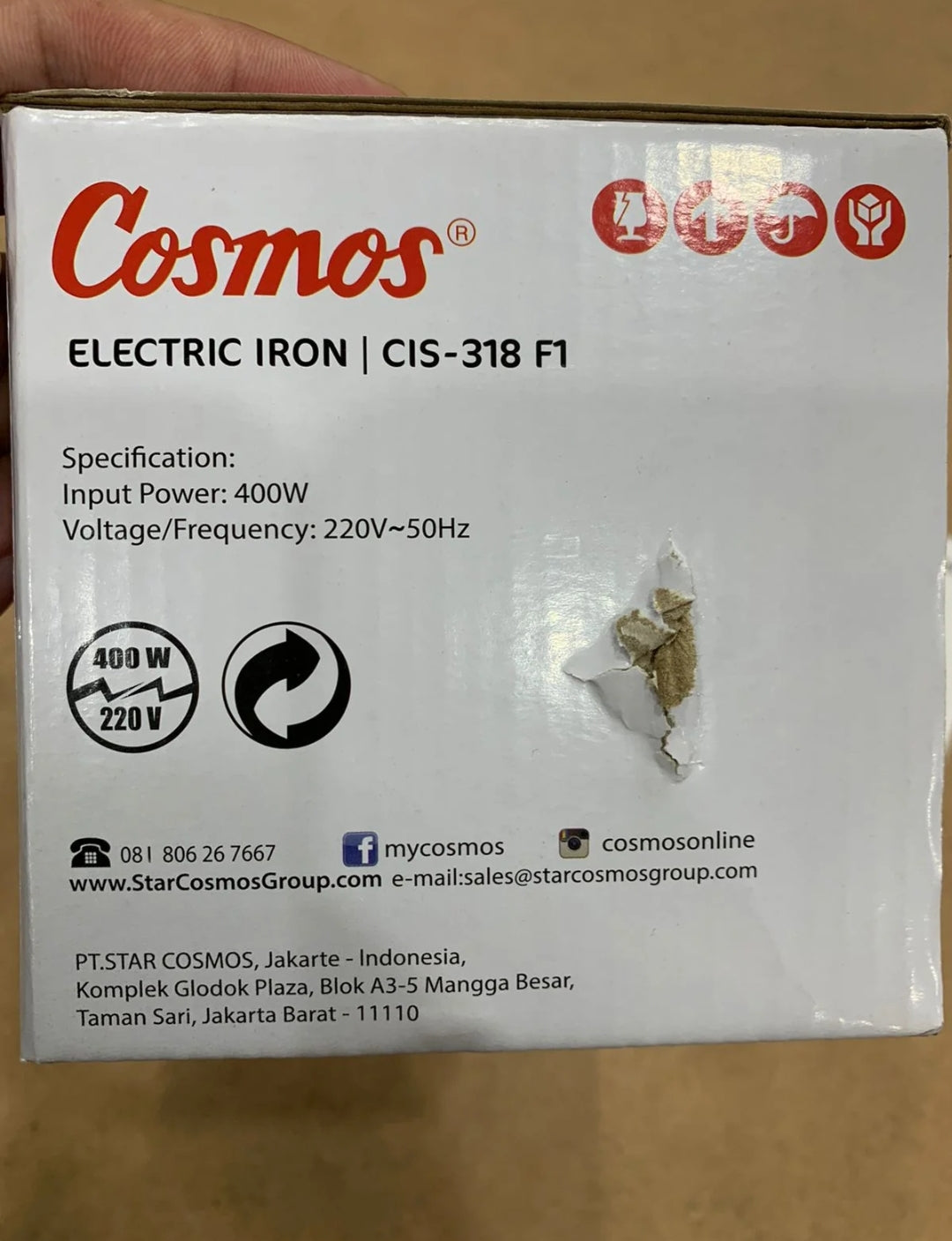 Original Indonesia Cosmos dry iron