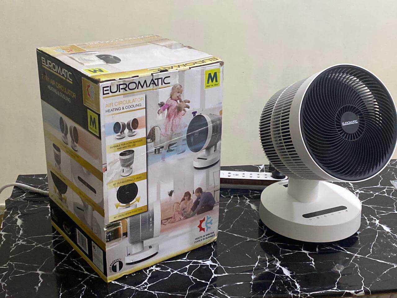 Euromatic DF-EF1050AG2 2000W Heating & Cooling Air Circulator with Remote Control