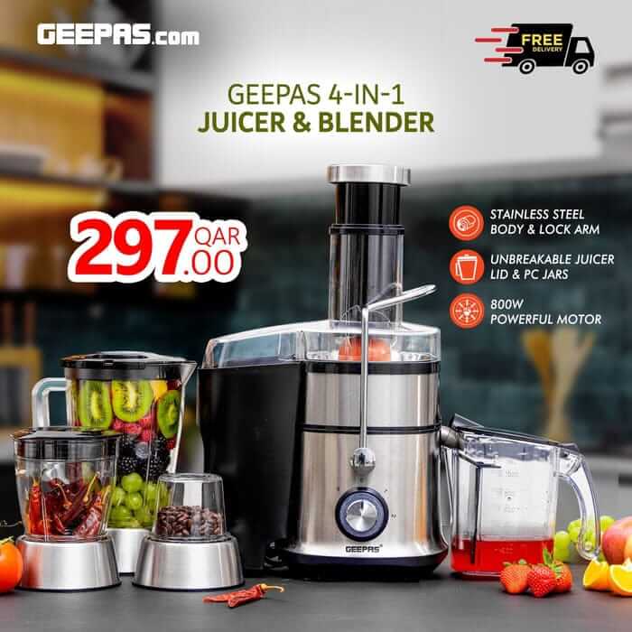 Geepas 11 in 1 Juicer & Blender GSB46021( 2 years warranty)