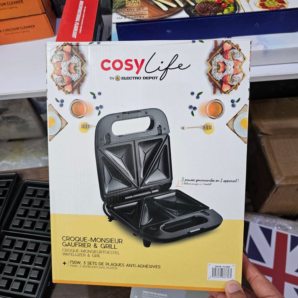 Cosylife 3-in-1 Sandwich Grill and Waffle maker