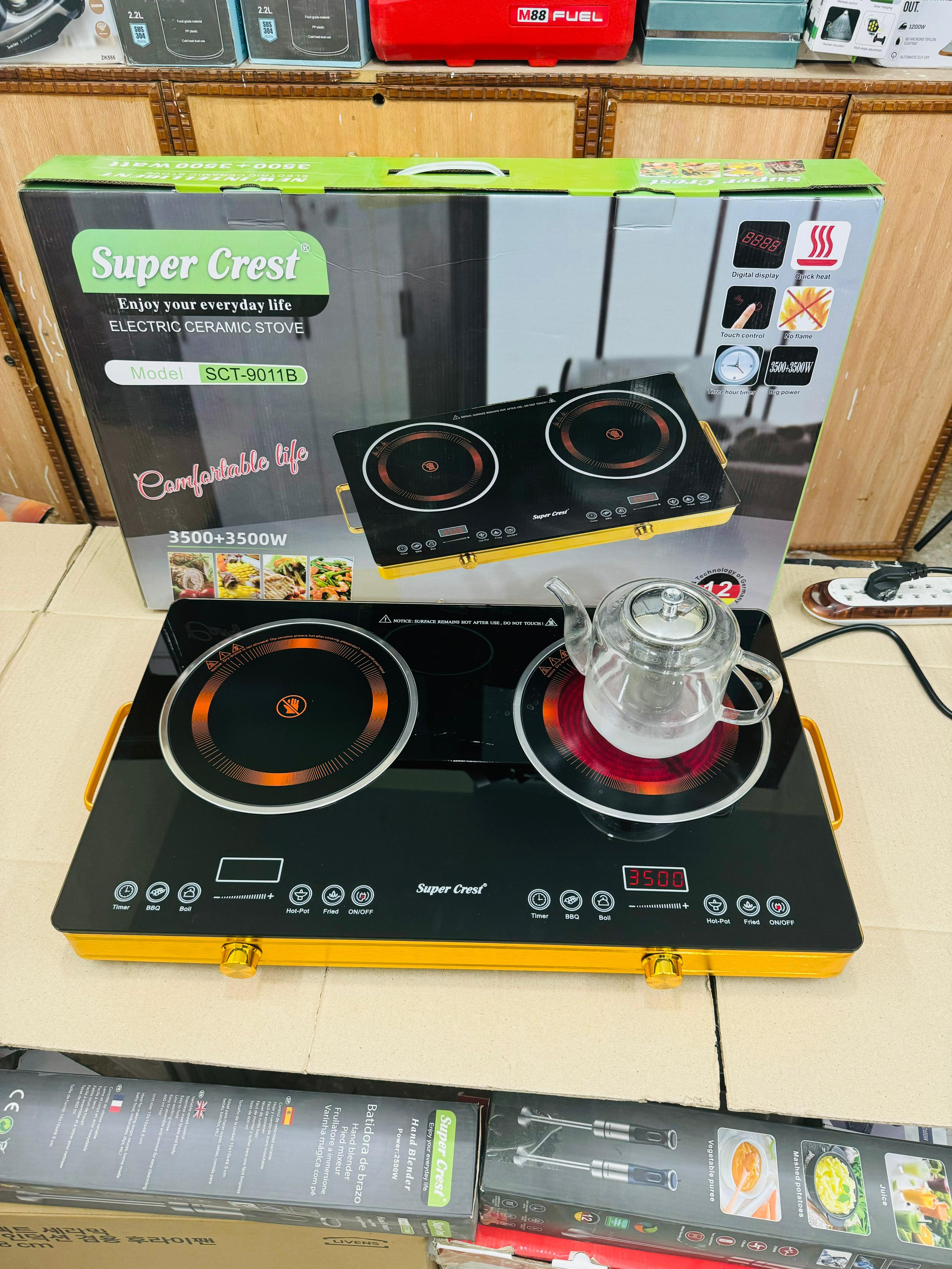 Super Crest 3500W+3500W Double Hot Plate ( infrared cooker)