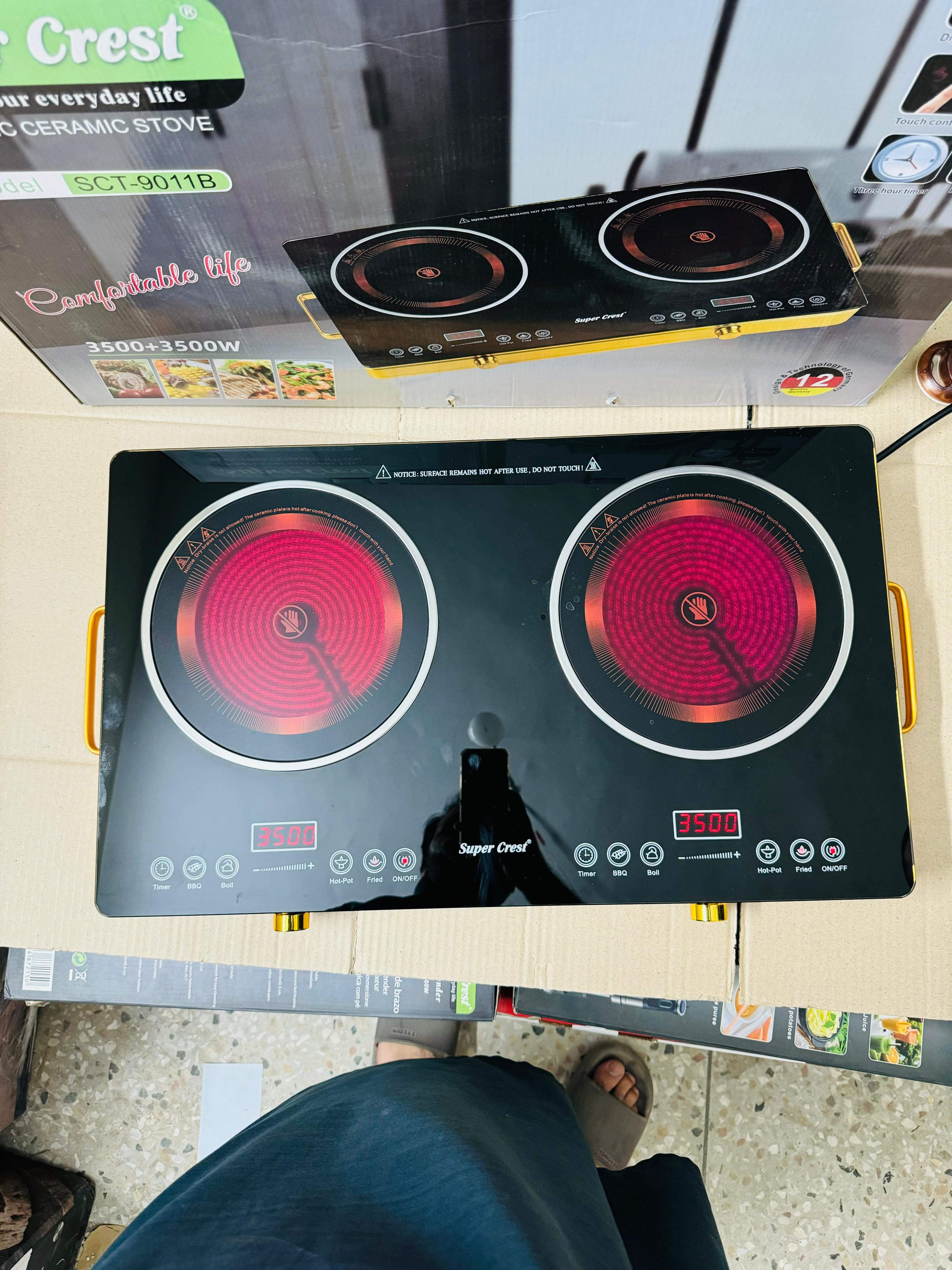 Super Crest 3500W+3500W Double Hot Plate ( infrared cooker)