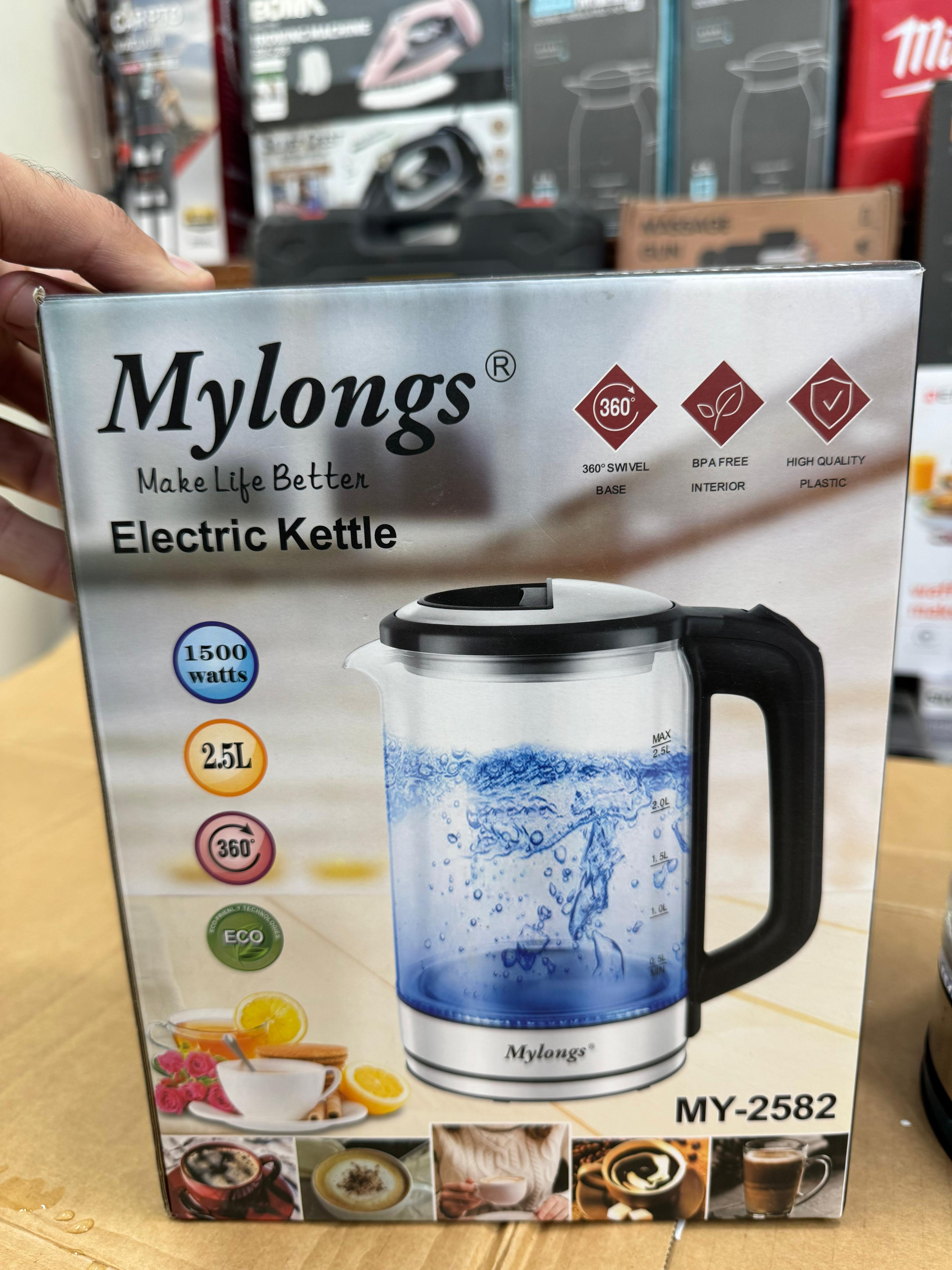 mylong electric glass kettle