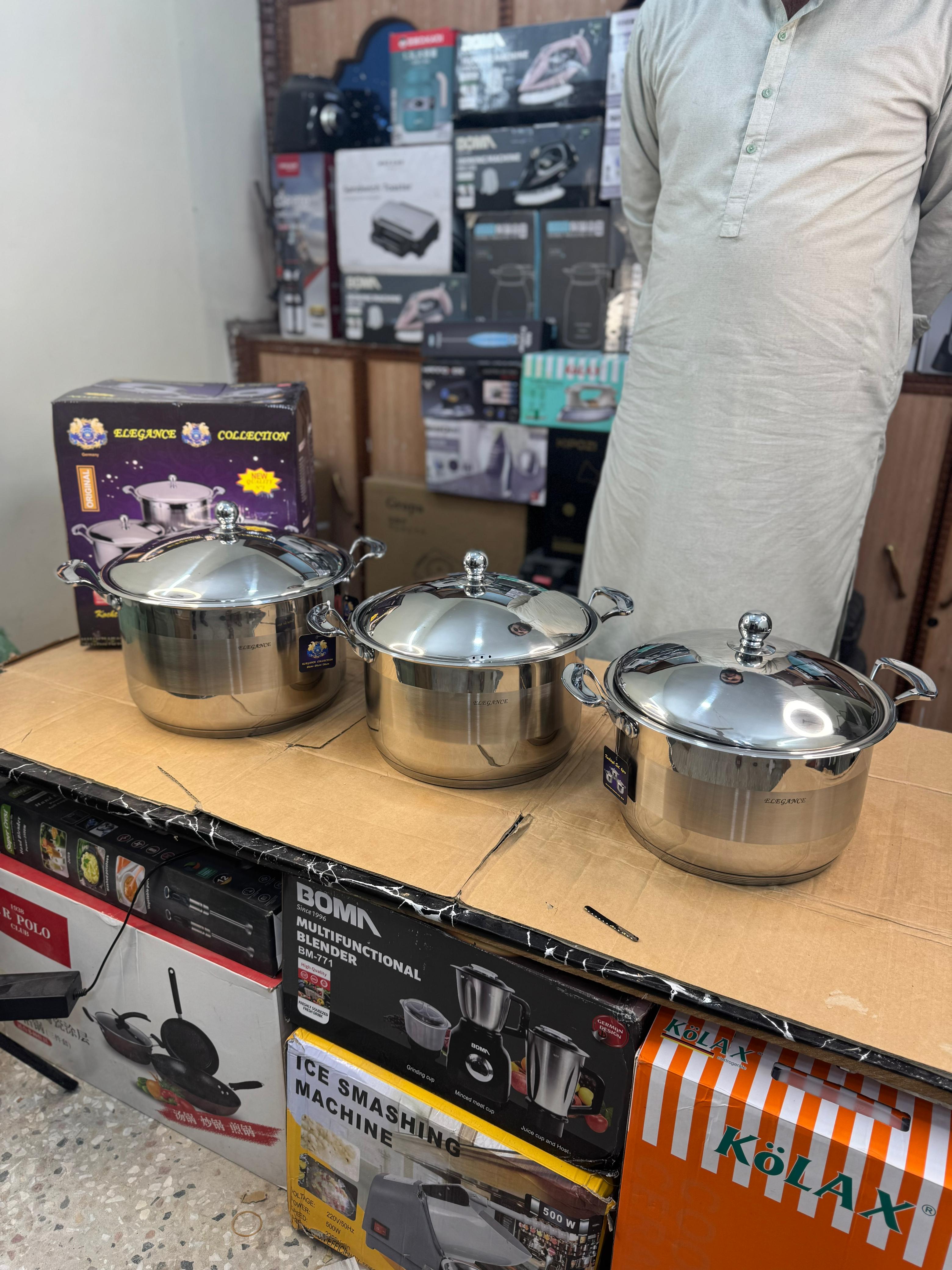 Germany lot 3 pieces XL  cookware set