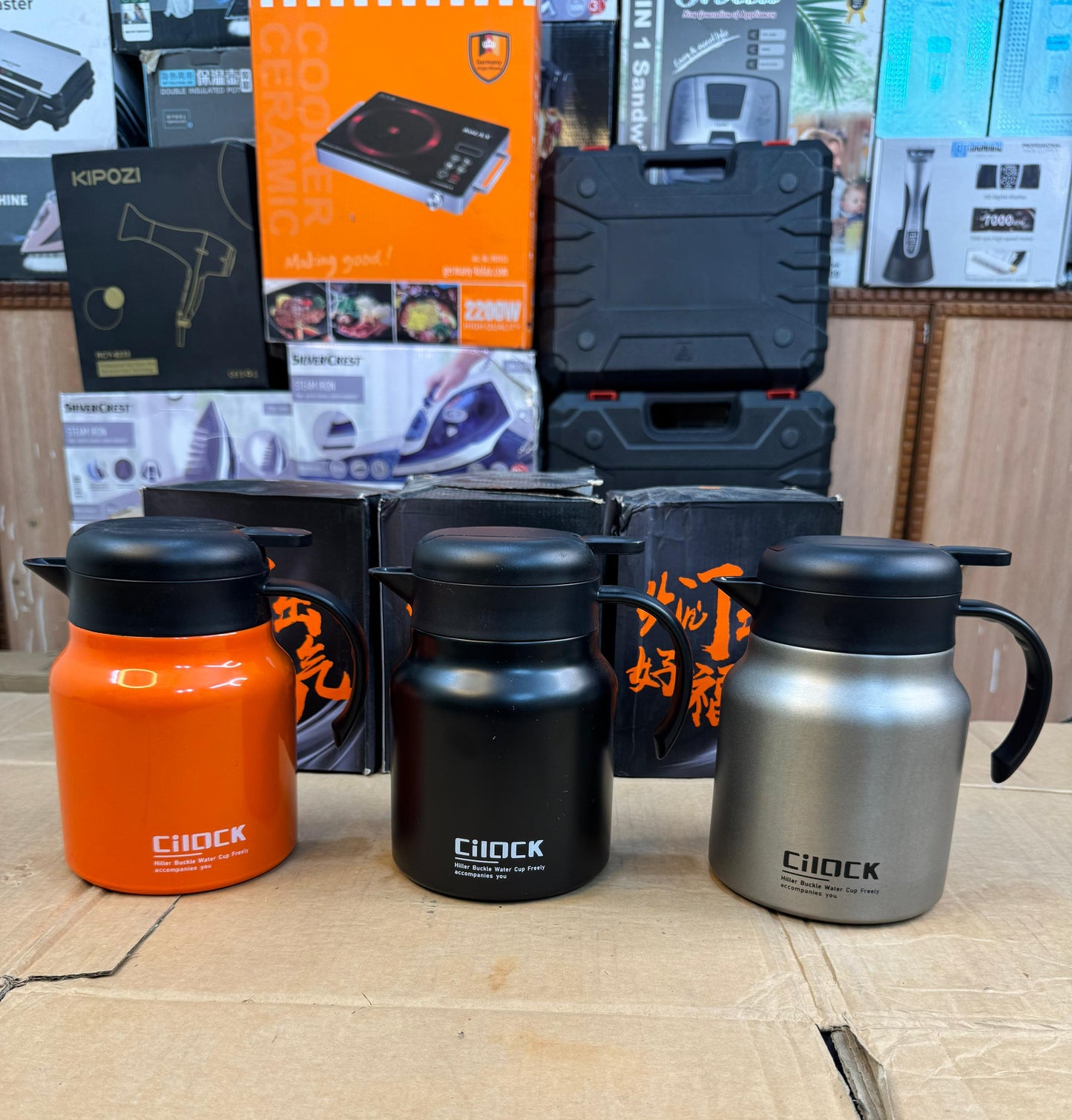 amazon lot stainless steel 1000ML vacuum flask