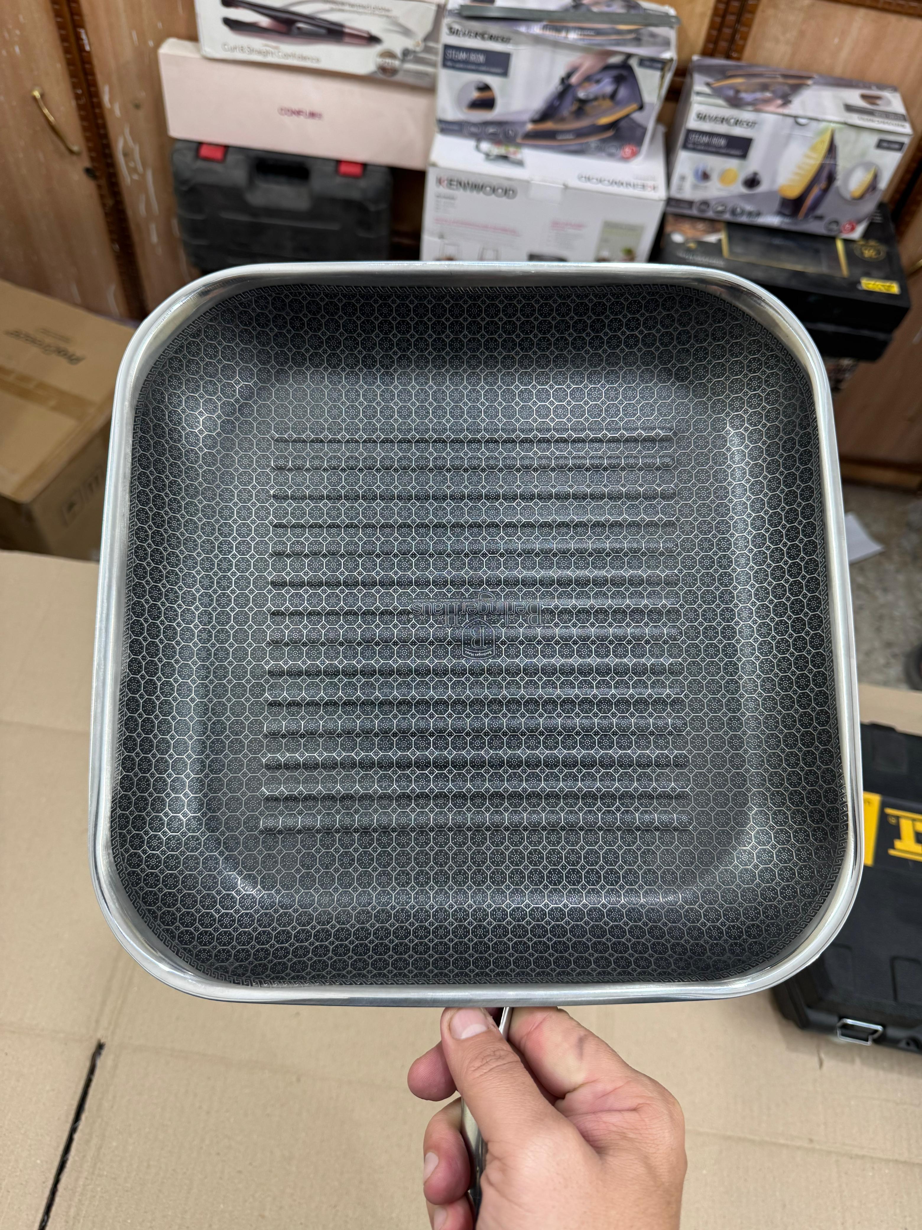 BERLINGER HAUS Stainless Steel Griddle Pan with Interior Non-Stick Coating