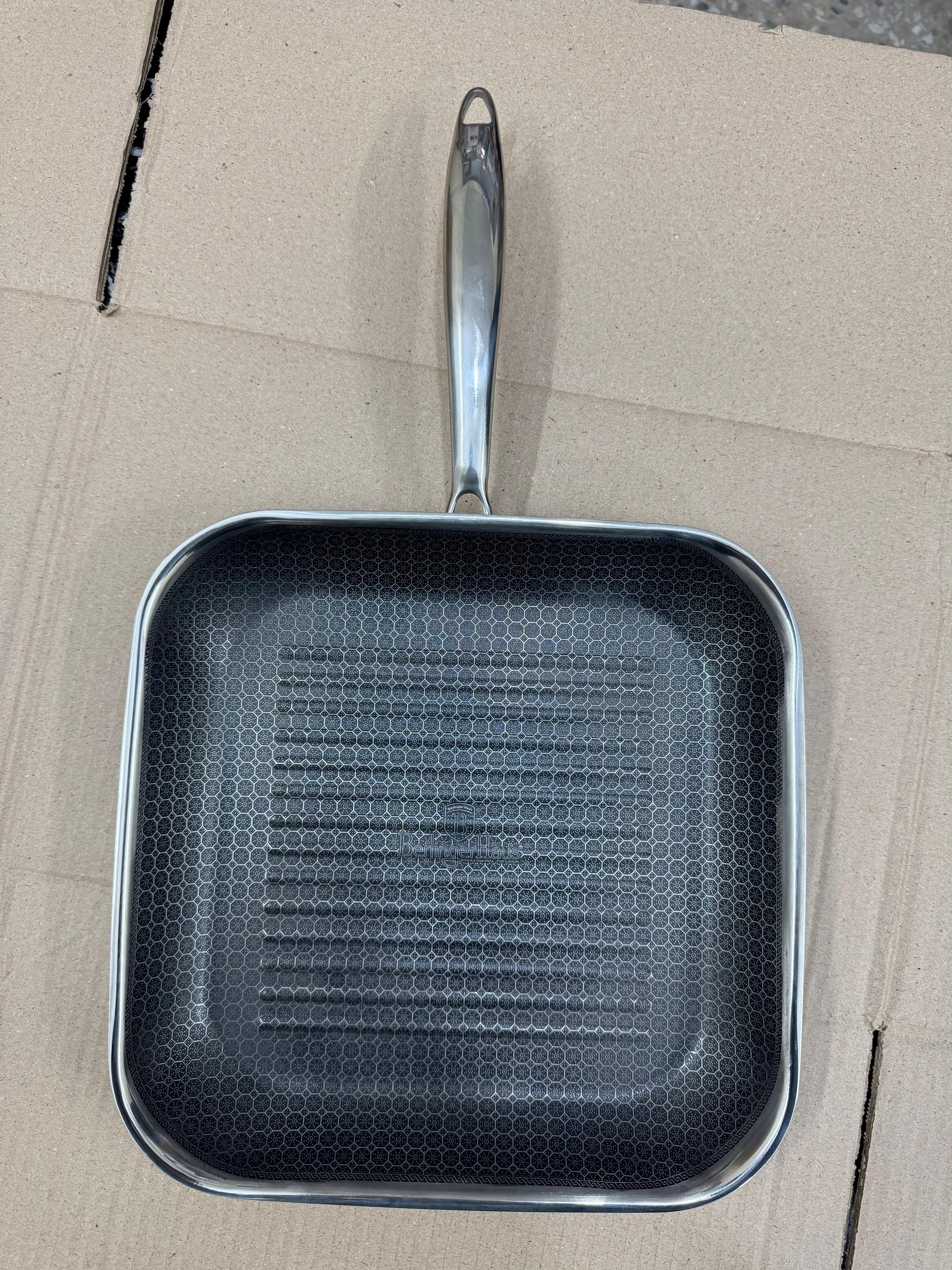 BERLINGER HAUS Stainless Steel Griddle Pan with Interior Non-Stick Coating