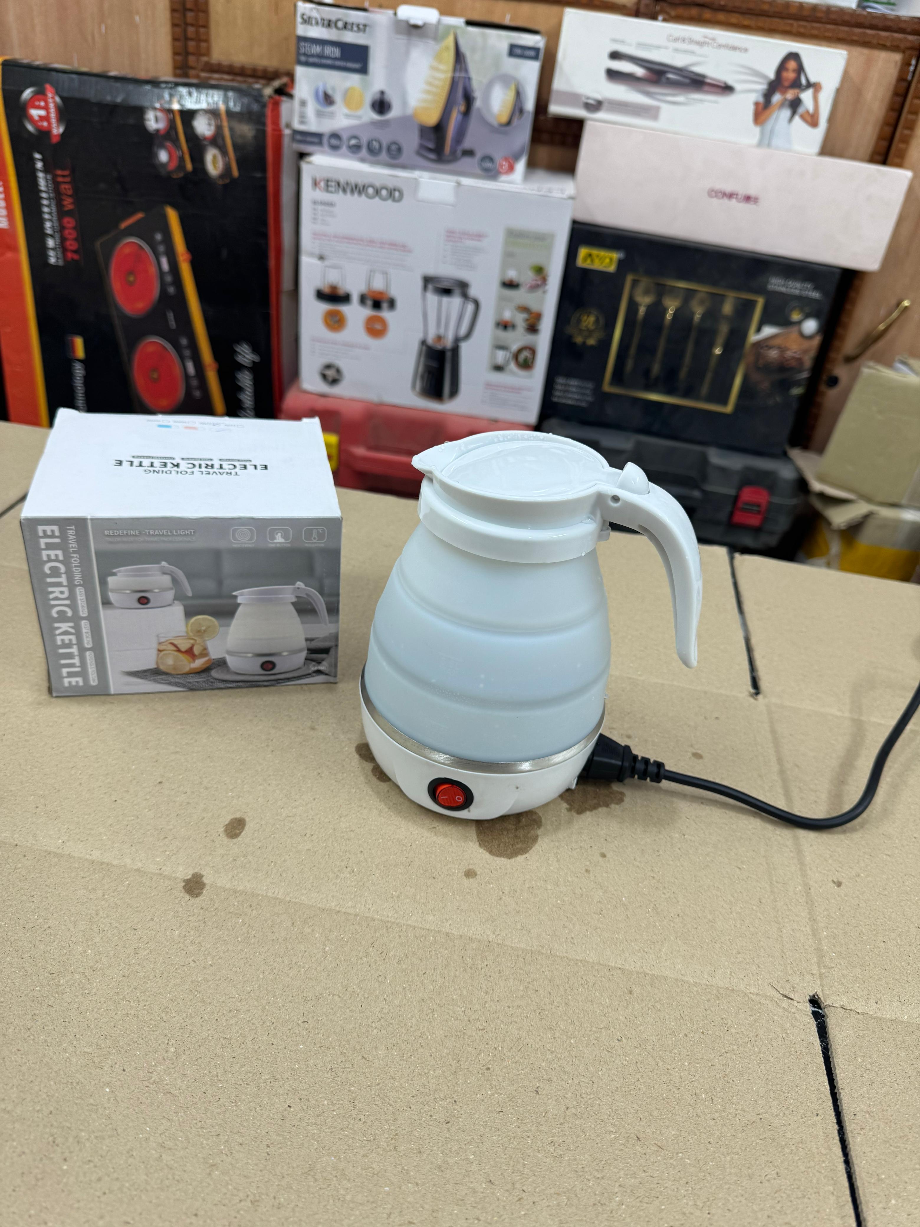 portable electric foldable travel kettle