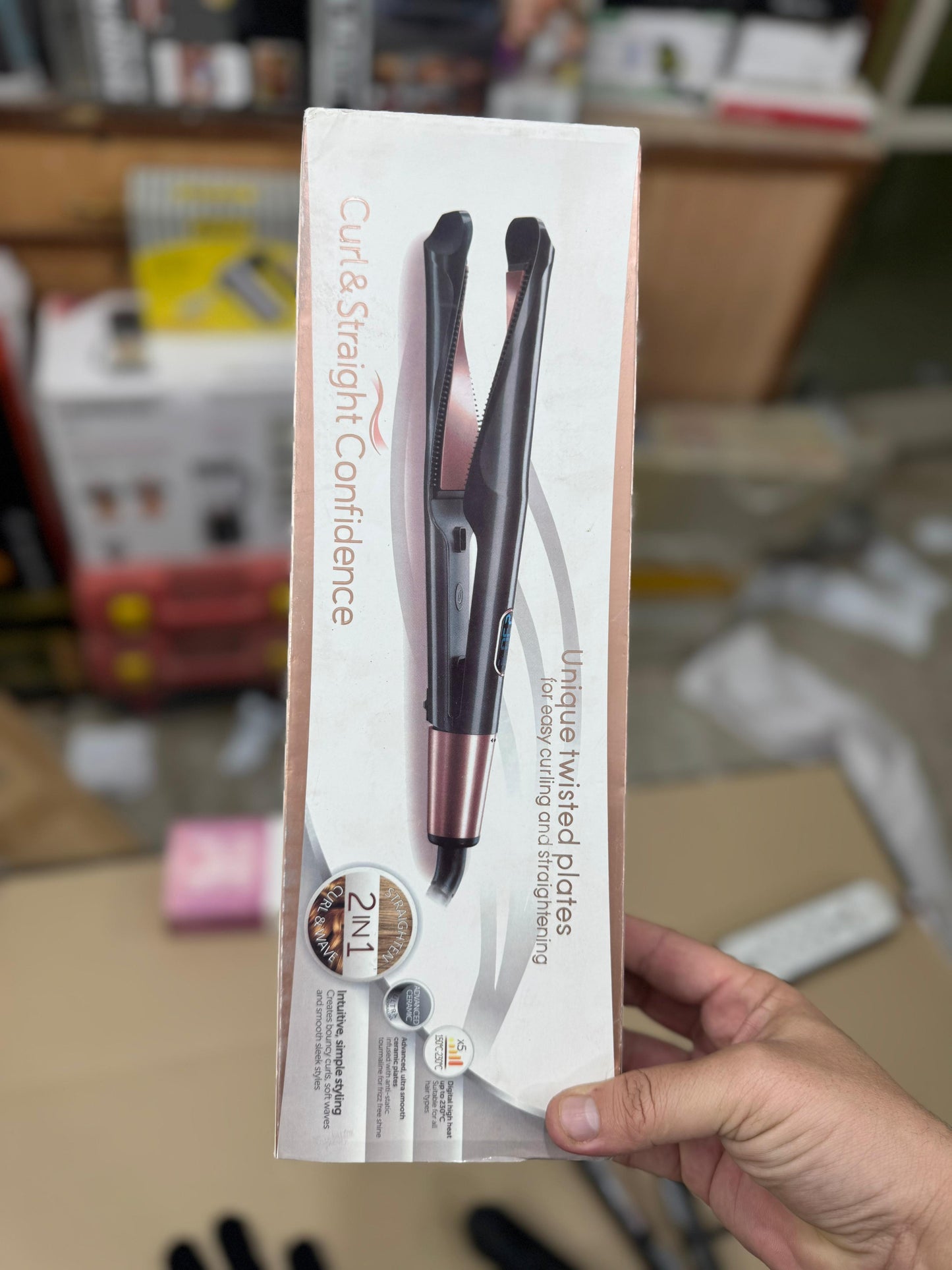 lot 2 in 1 hair Twist Straightener  Curling Iron