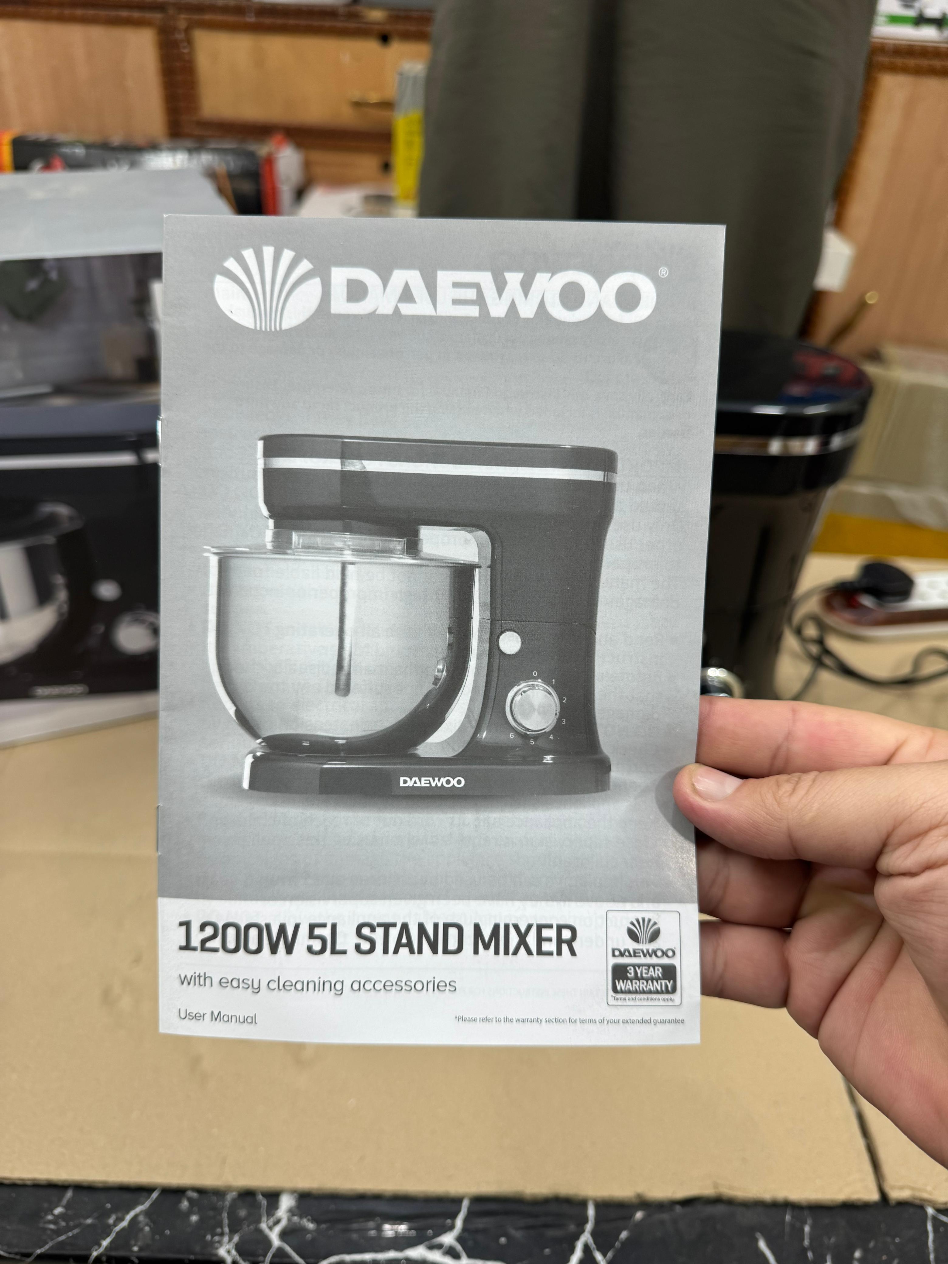 UK lot DAEWOO 5l stand mixer 1200watt