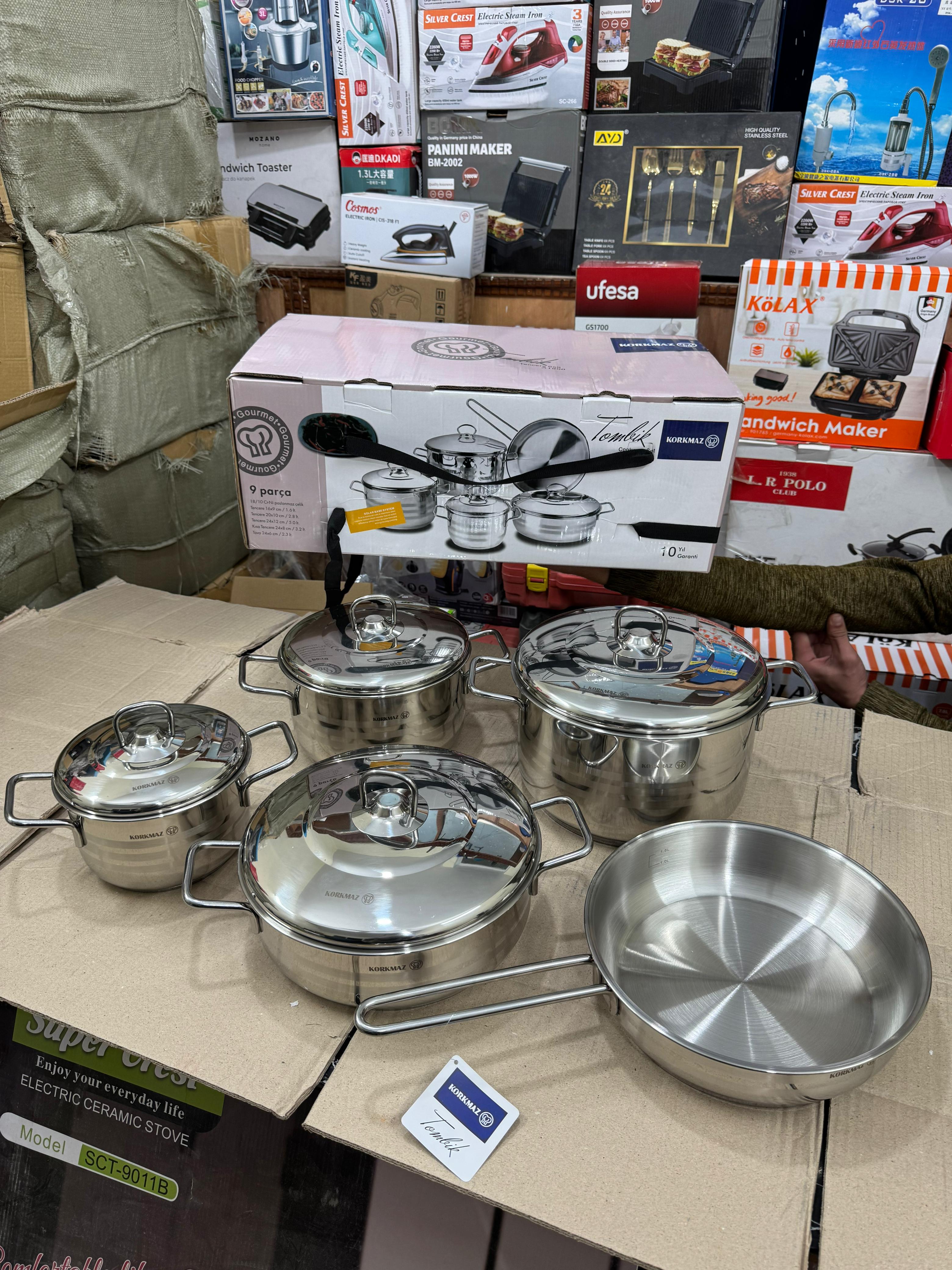 Korkmaz Tombik 9pcs Cookware Set