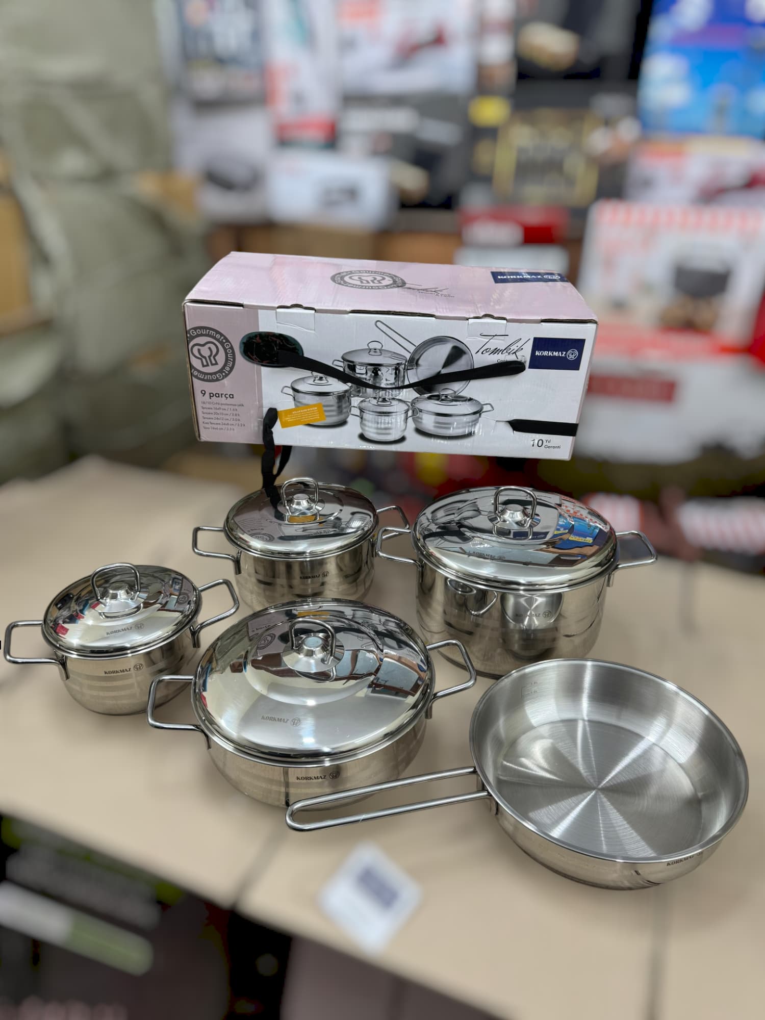 Korkmaz Tombik 9pcs Cookware Set