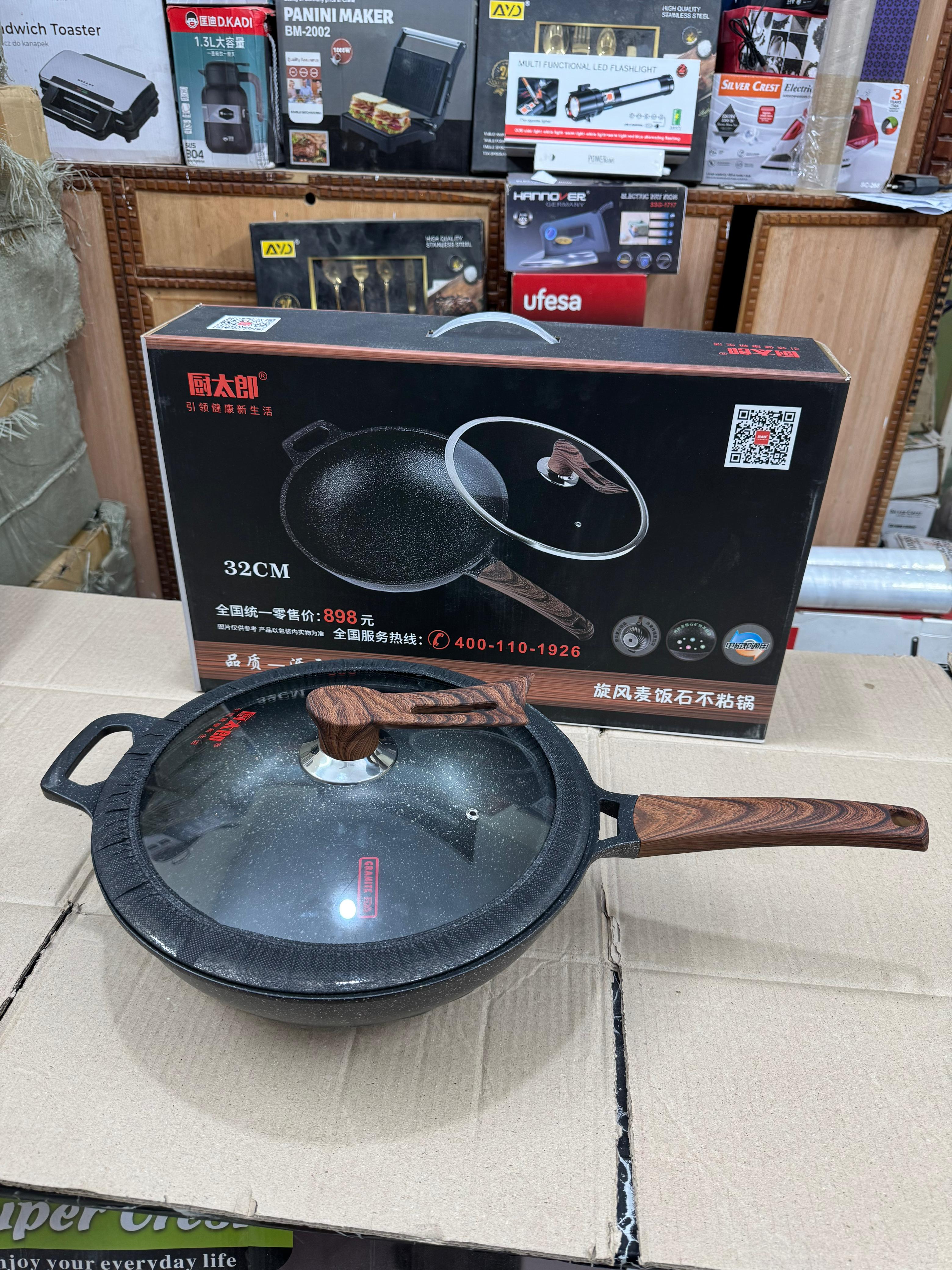 lot imported Granite 32cm fry pan