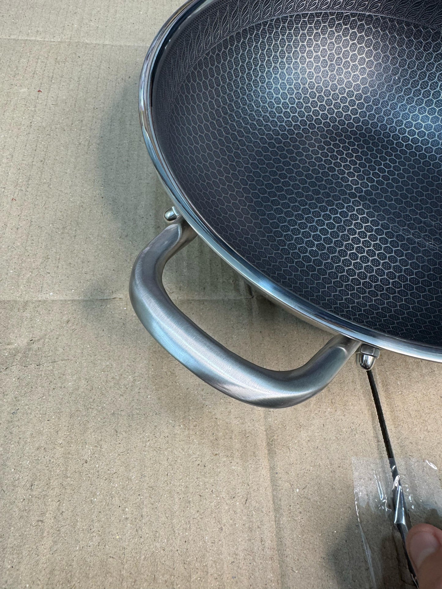 Germany 34cm lesser honeycomb fry pan & handi