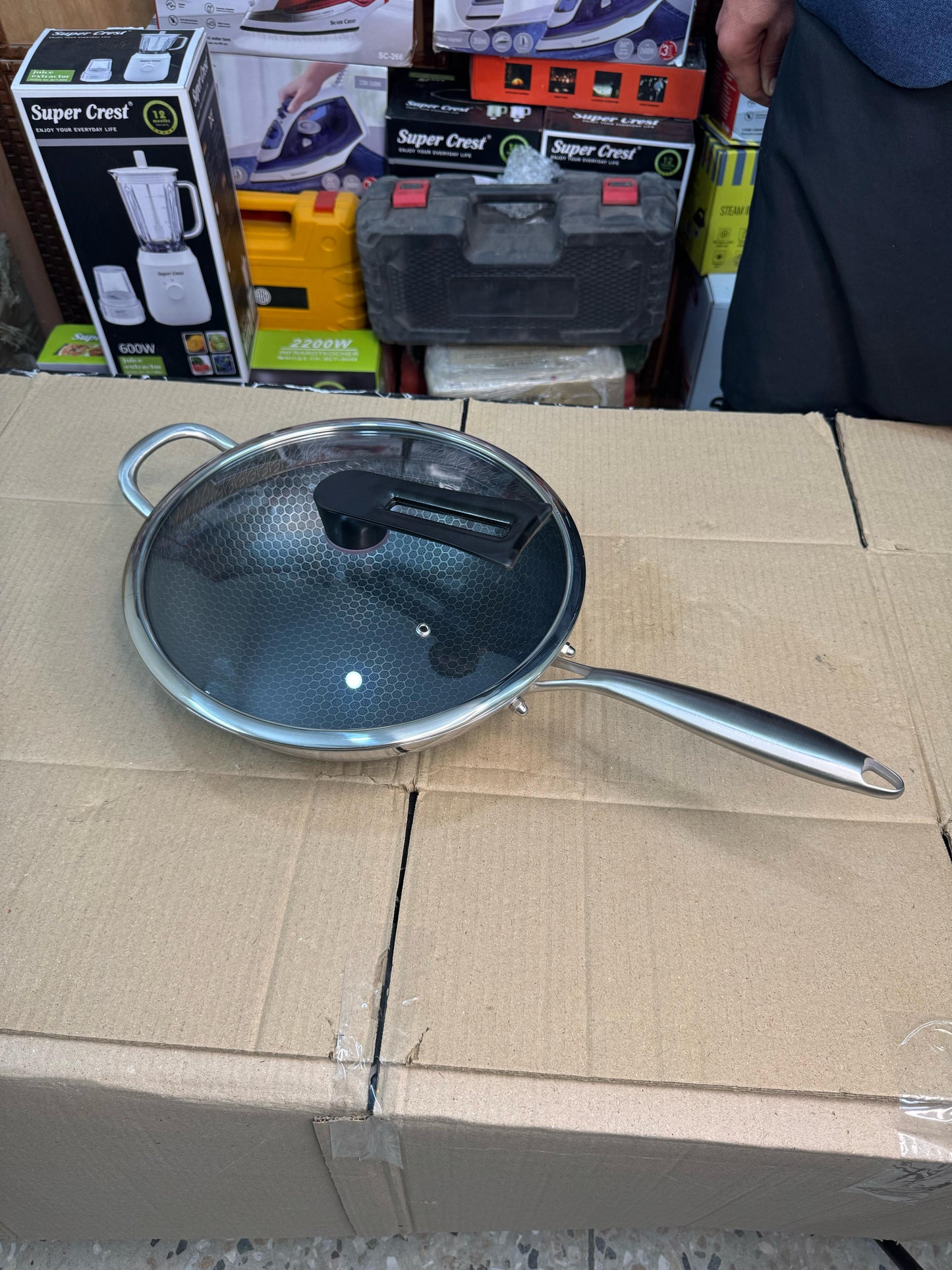 Germany 32cm lesser honeycomb fry pan & handi