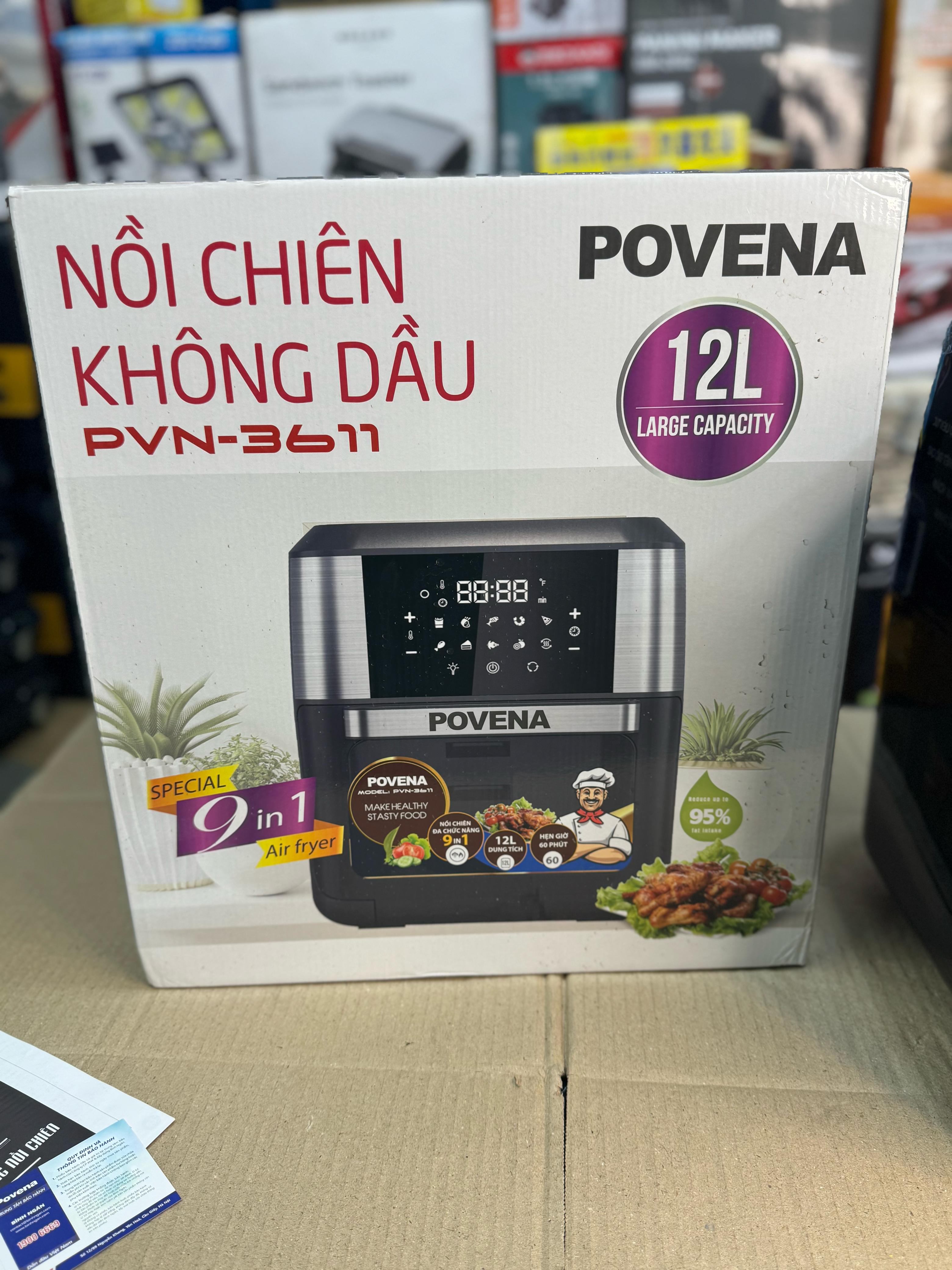 POVENA Vietnam  9 IN 1 Air Fryer Oven 12L Capacity