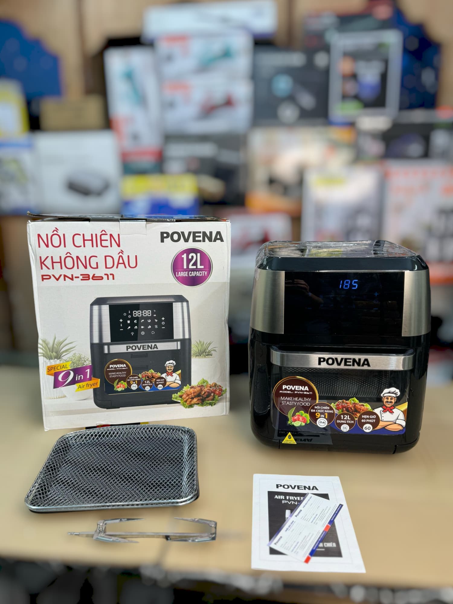 POVENA Vietnam  9 IN 1 Air Fryer Oven 12L Capacity