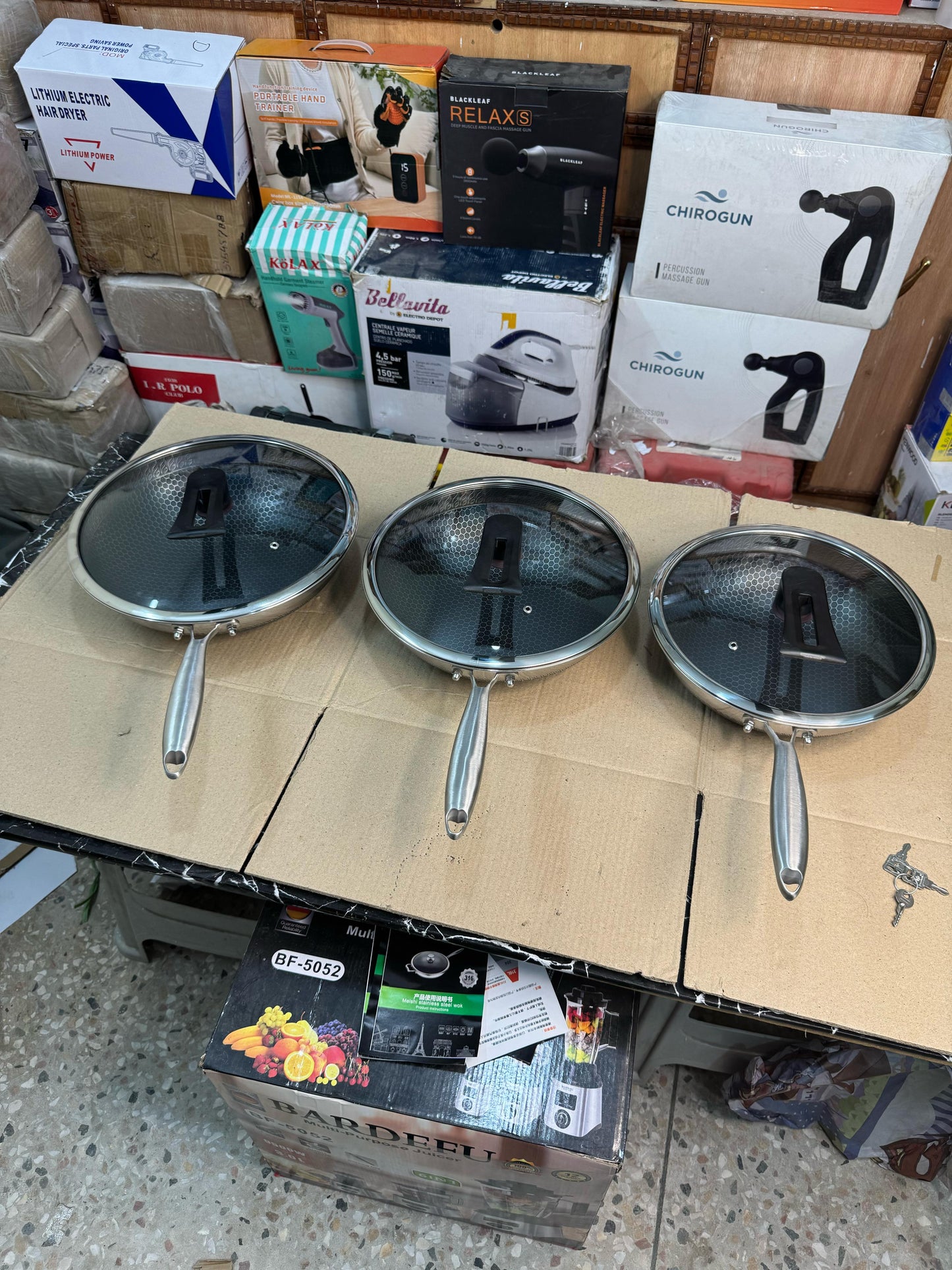 Germany handi craft honeycomb deep fry pan