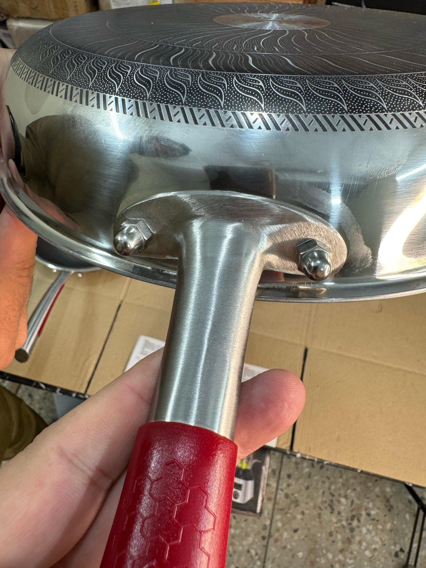 Germany handicraft FLAT  fry pan 316 steel