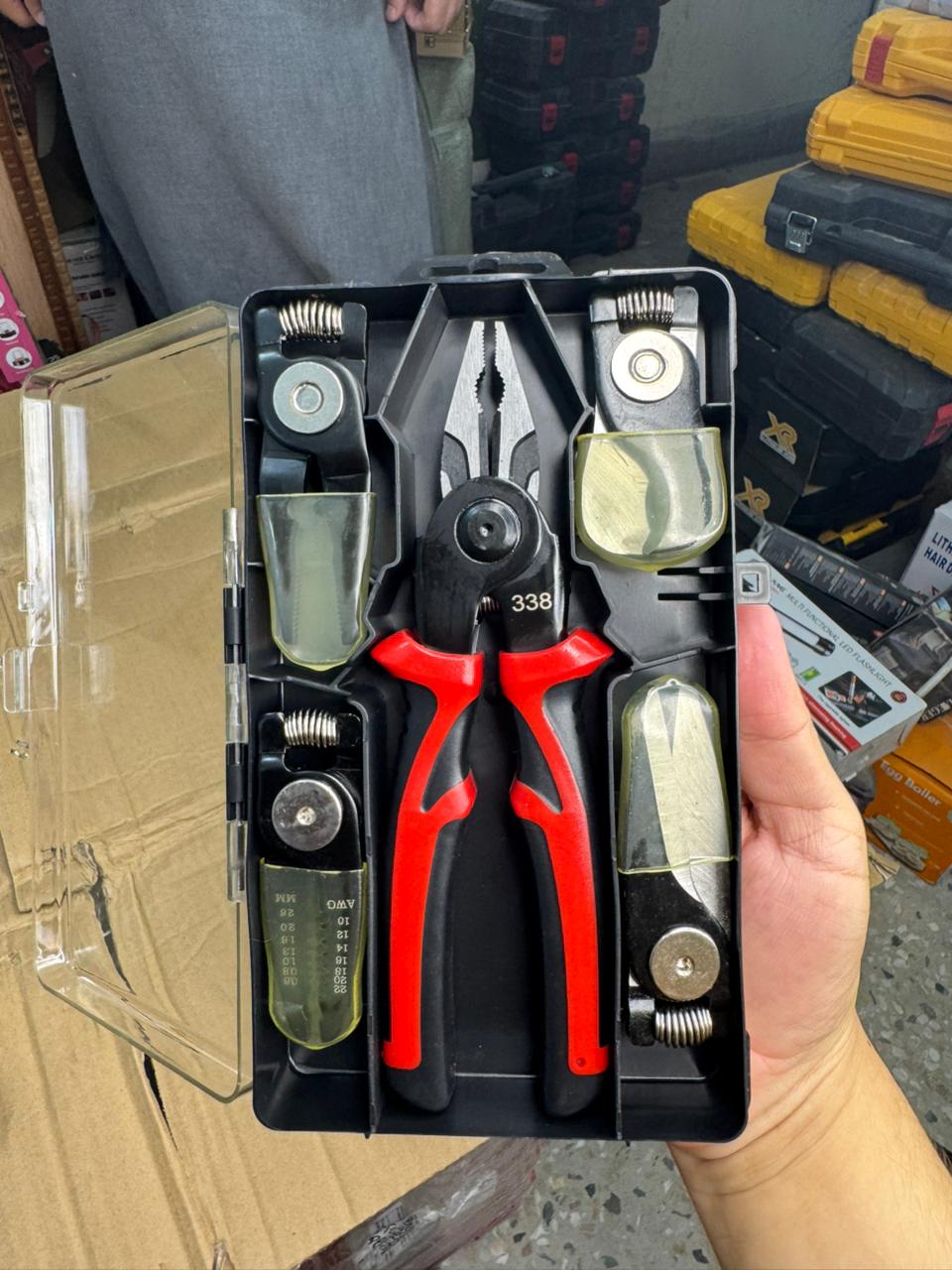 Multifunctional 5 in 1 Pliers Interchangeable Head Set Steel Wire Pliers Set