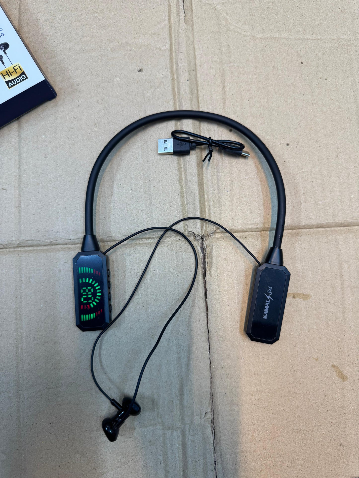 Wireless Sports Neckband Changer Compatible with Android/iOS (Black)