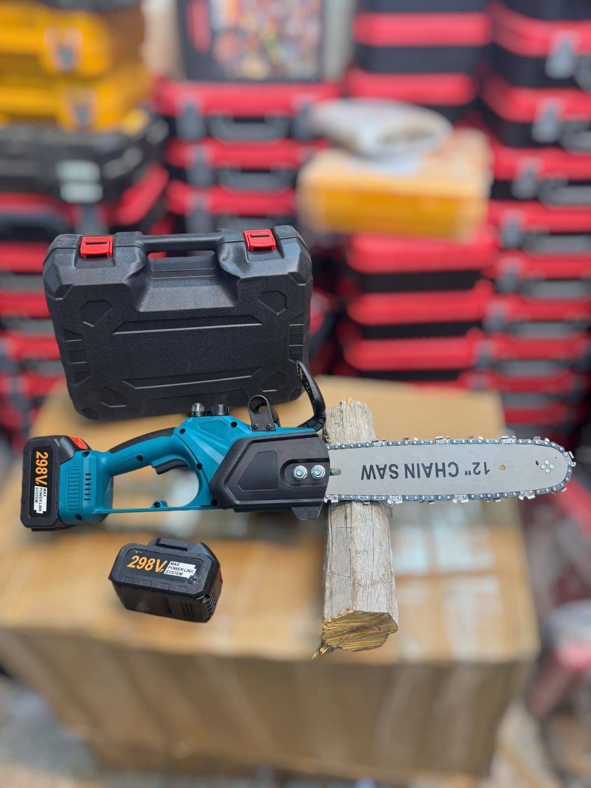 Amazon lot Rechargeable 298v 12inch chainsaw with double battery