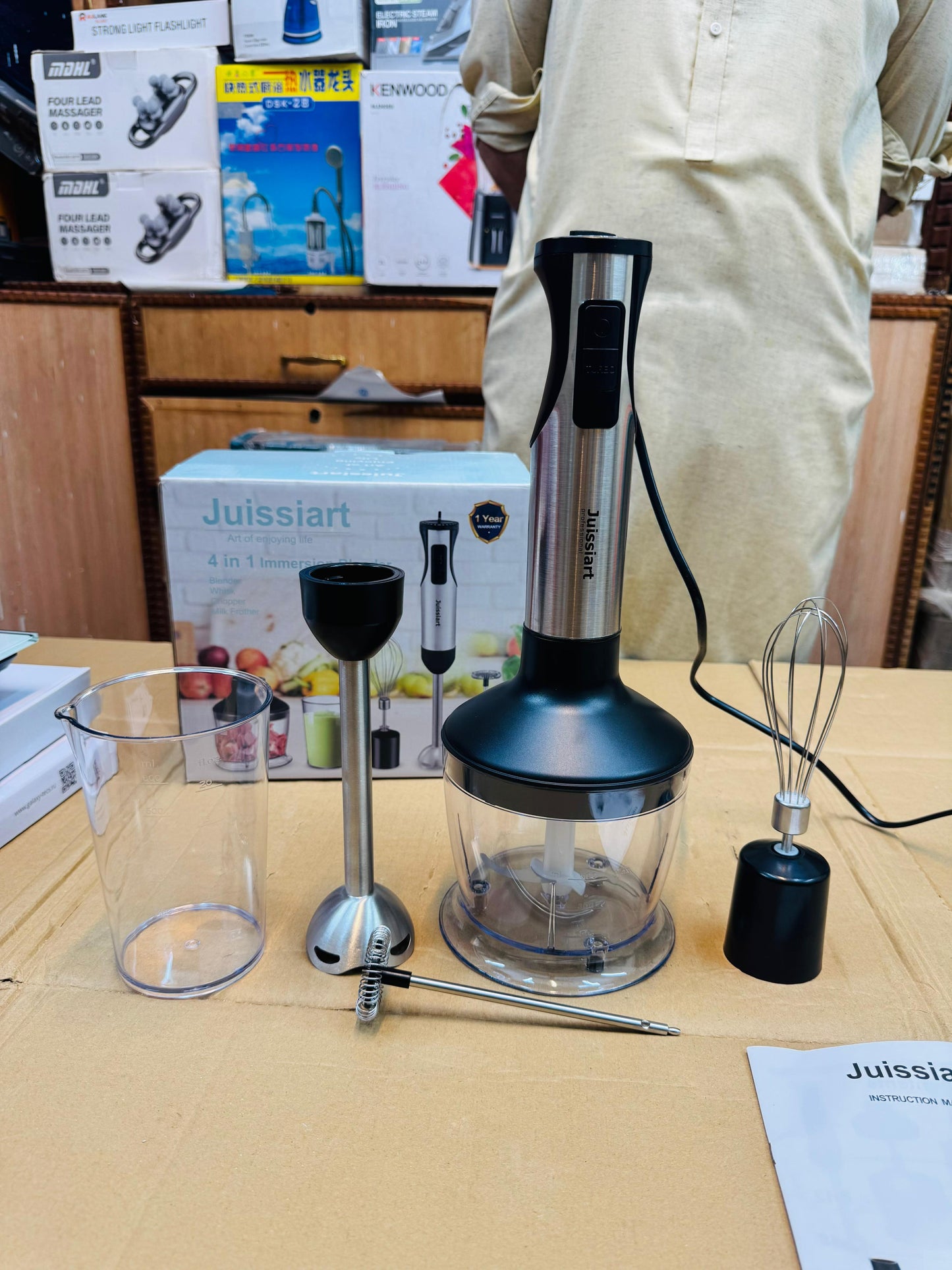 Juissiart 800W Multifunction 4 in 1  Hand Blender