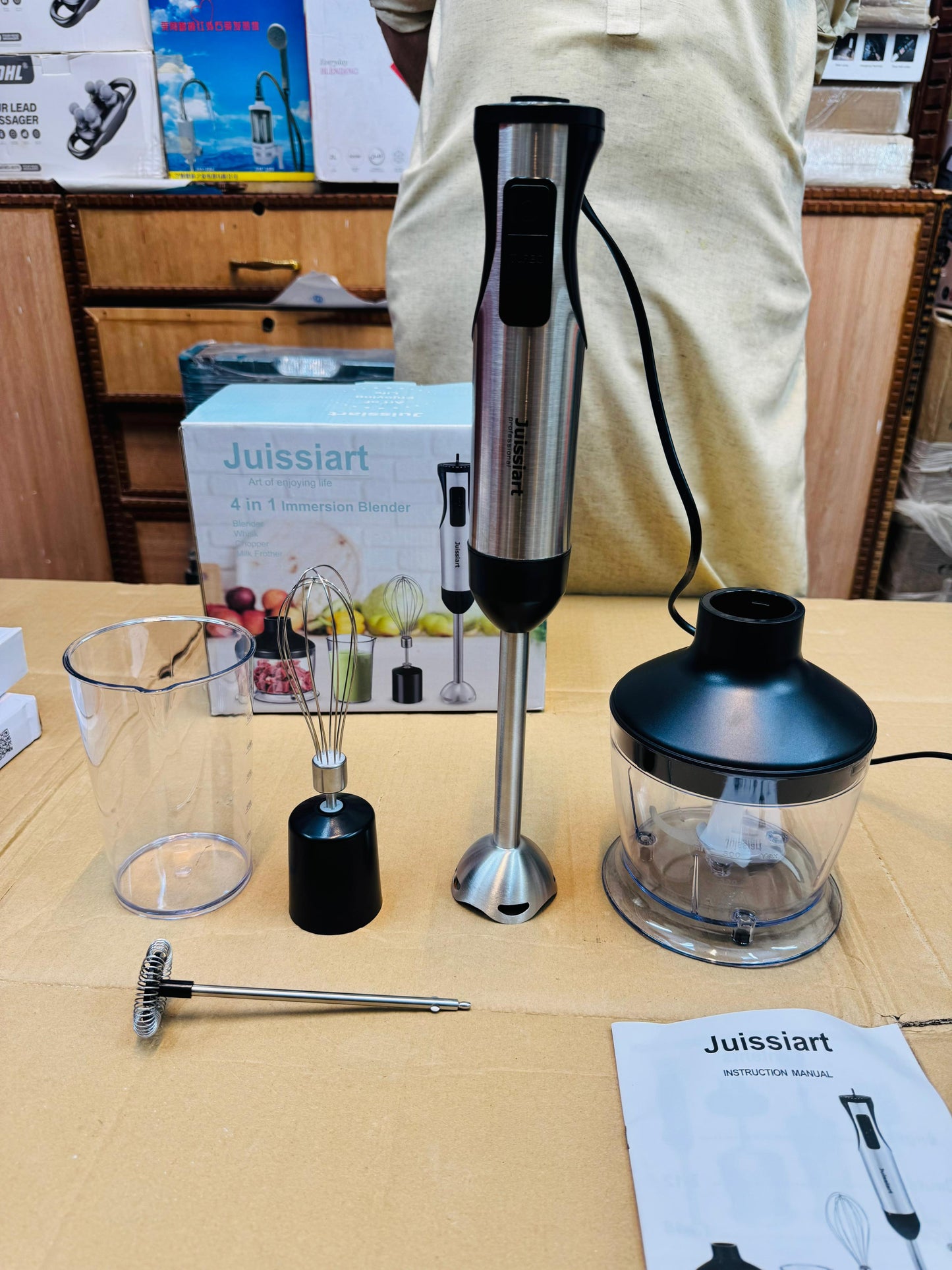 Juissiart 800W Multifunction 4 in 1  Hand Blender