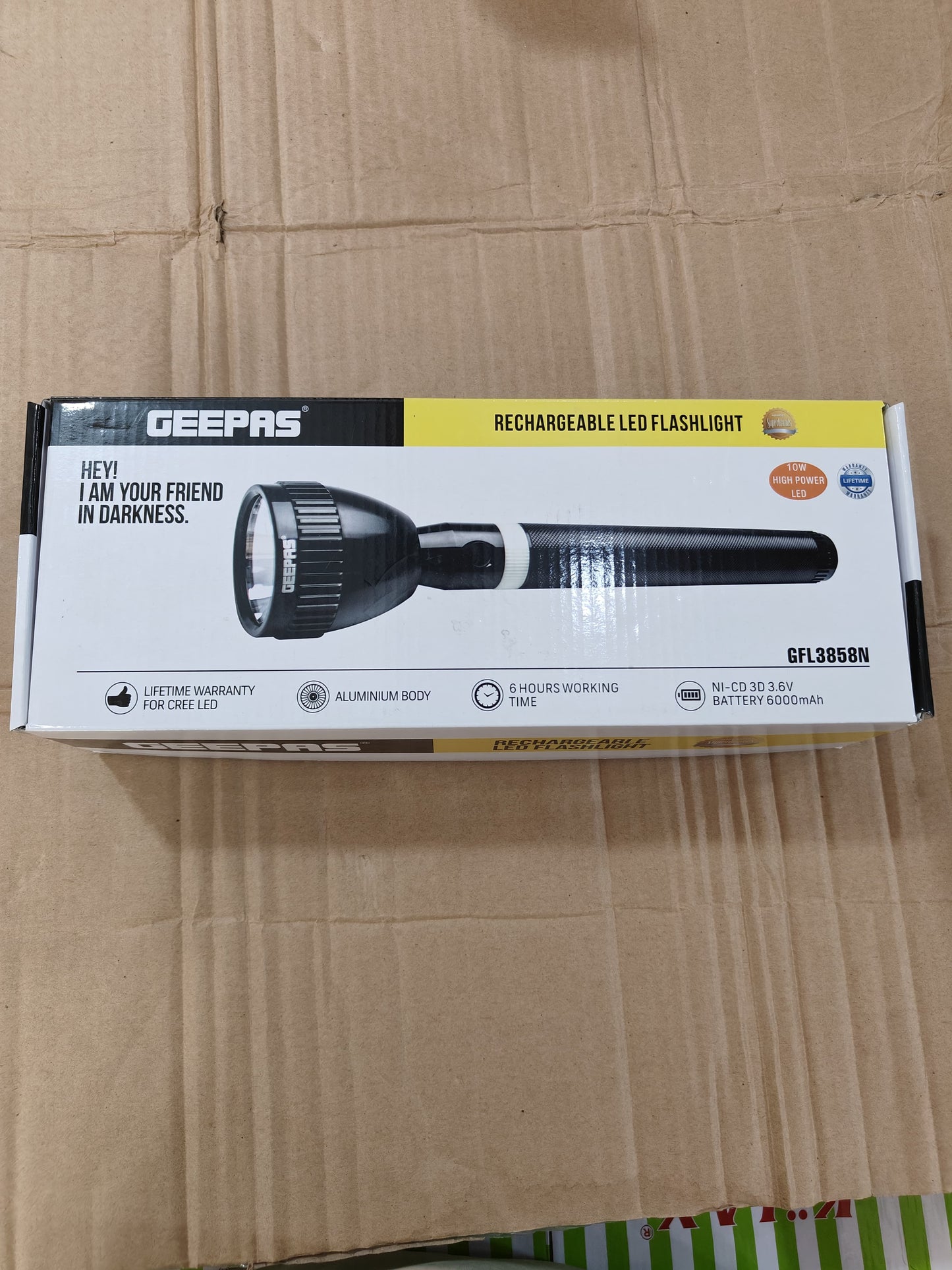 Geepas 3858 Flashlight torch Original Product + 2-Year Local Warranty