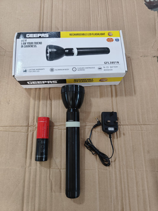 Geepas 3801 Flashlight torch Original Product + 2-Year Local Warranty