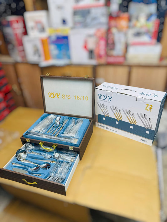 KDK 72pcs Luxury Stainless Steel Cutlery Set with Gift Box