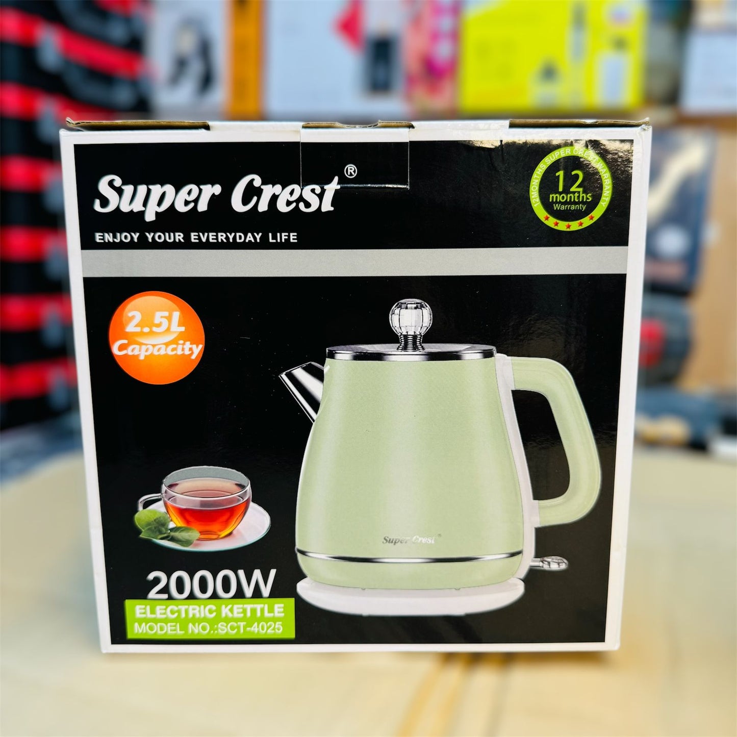 Super Crest 2.5L Electric Kettle SCT-4025