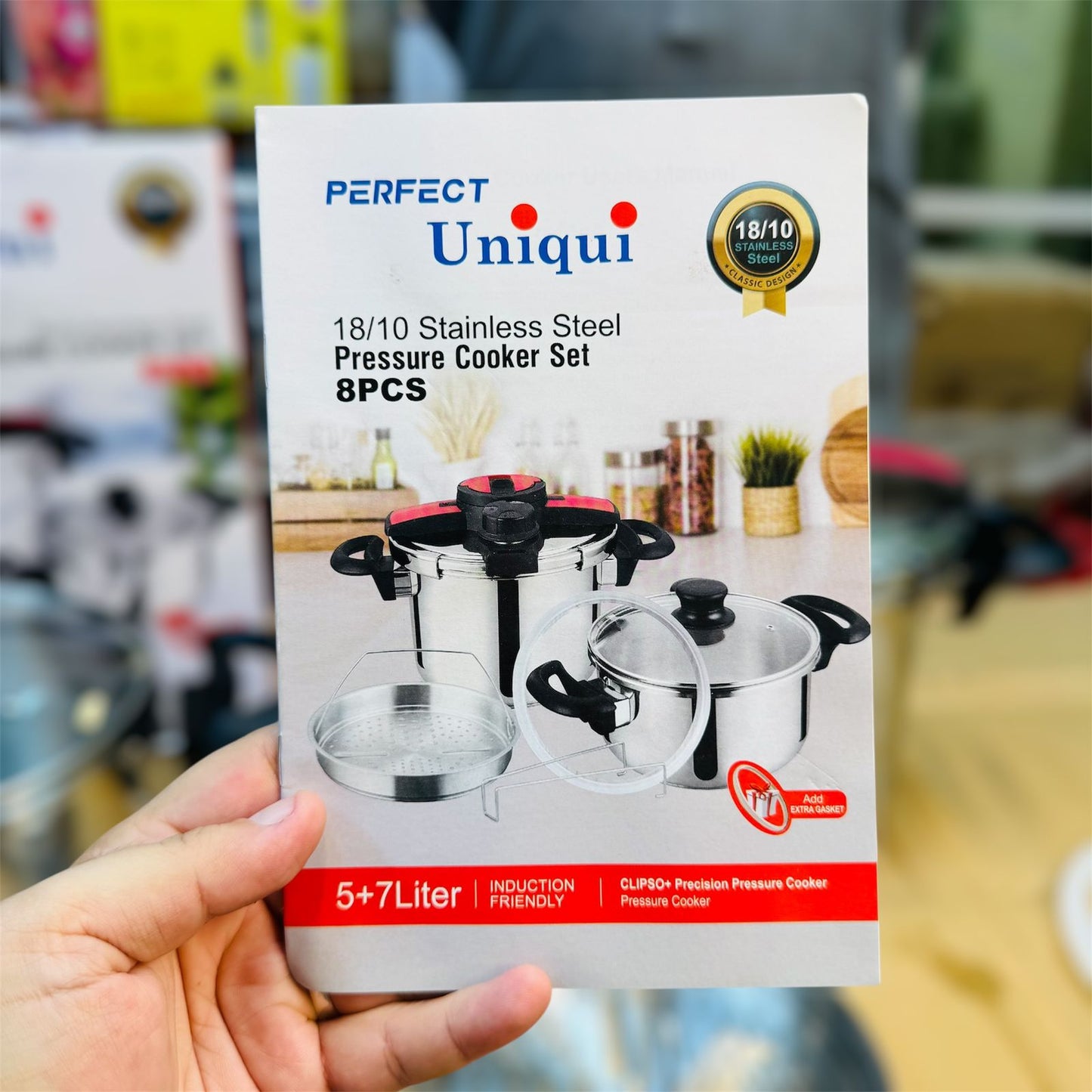 UNIQUI  3 in 1 Pressure cooker 5+7 L