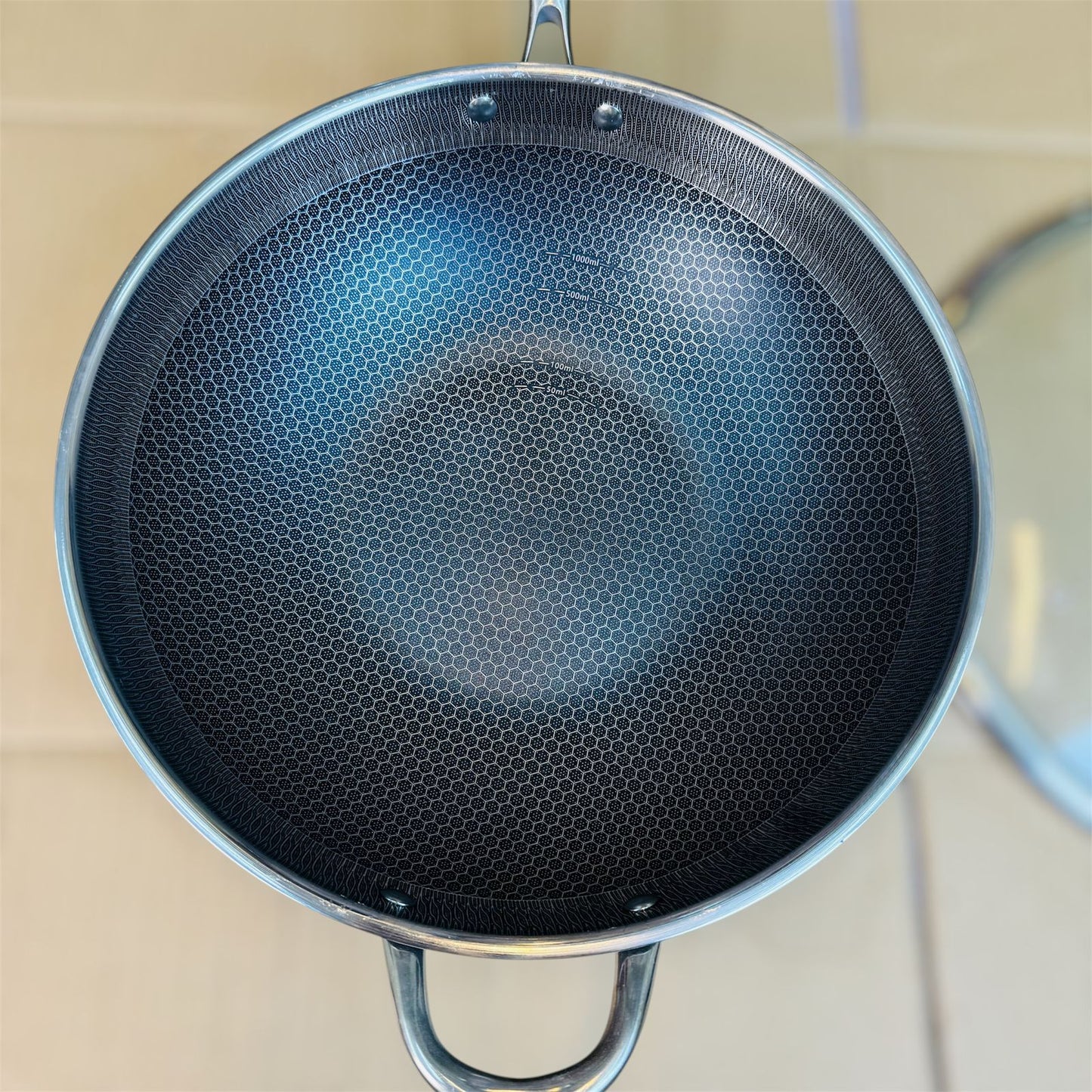 Germany lesser honeycomb deep fry pan ( karahi )