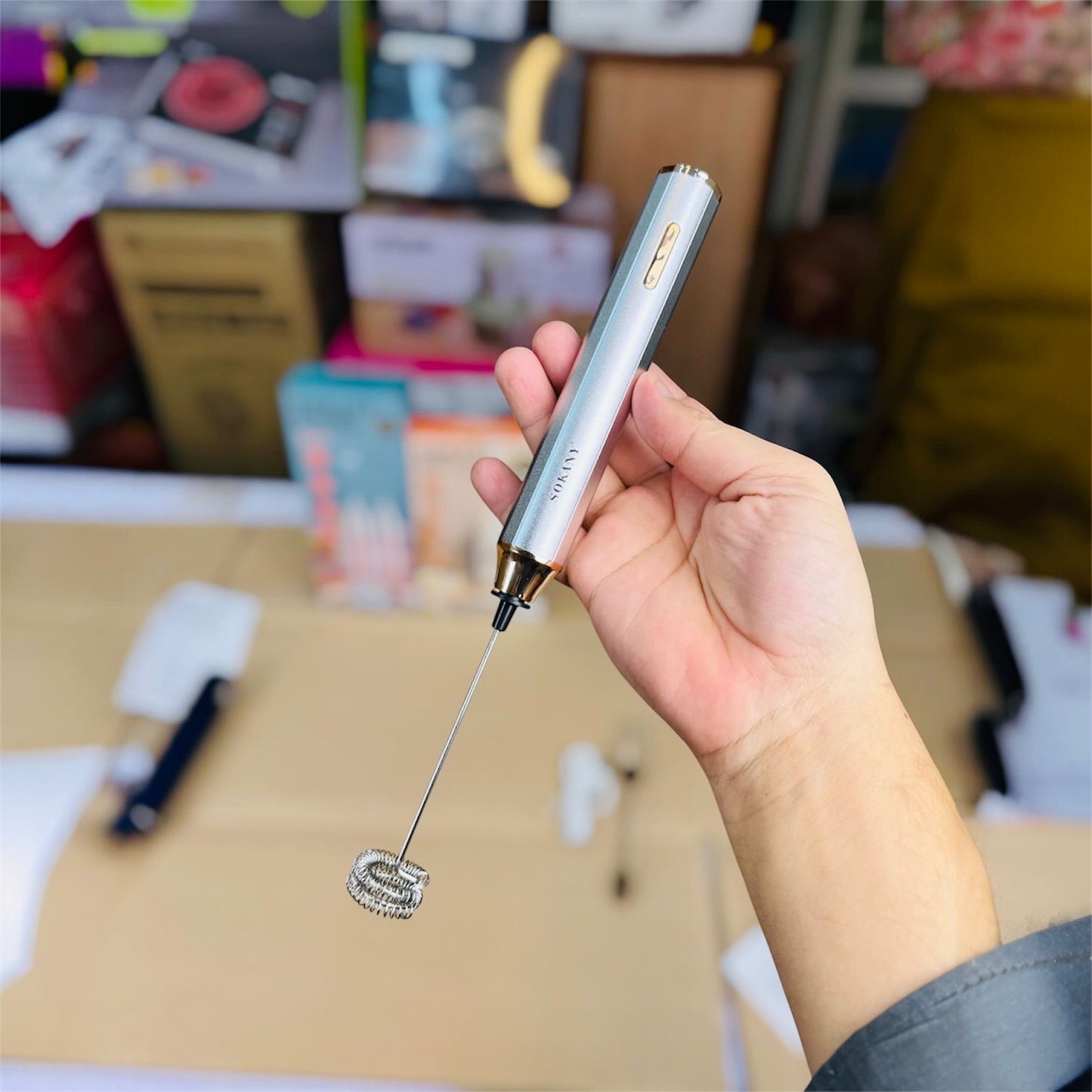 Sokany Rechargeable coffee further maker (coffee beater)