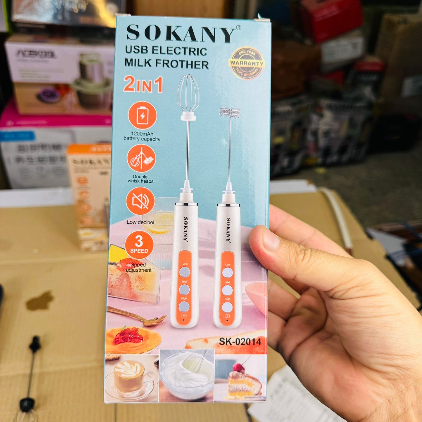 Sokany Rechargeable coffee further maker (coffee beater)