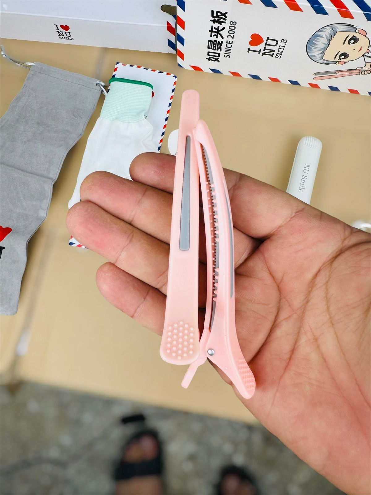 NU SMILE Professional Digital Hair Straightener with titanium plate