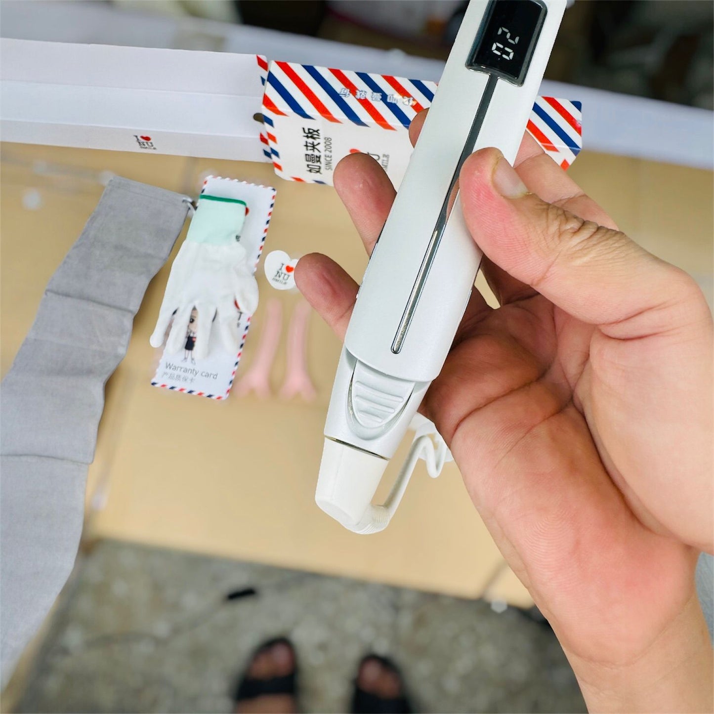 NU SMILE Professional Digital Hair Straightener with titanium plate