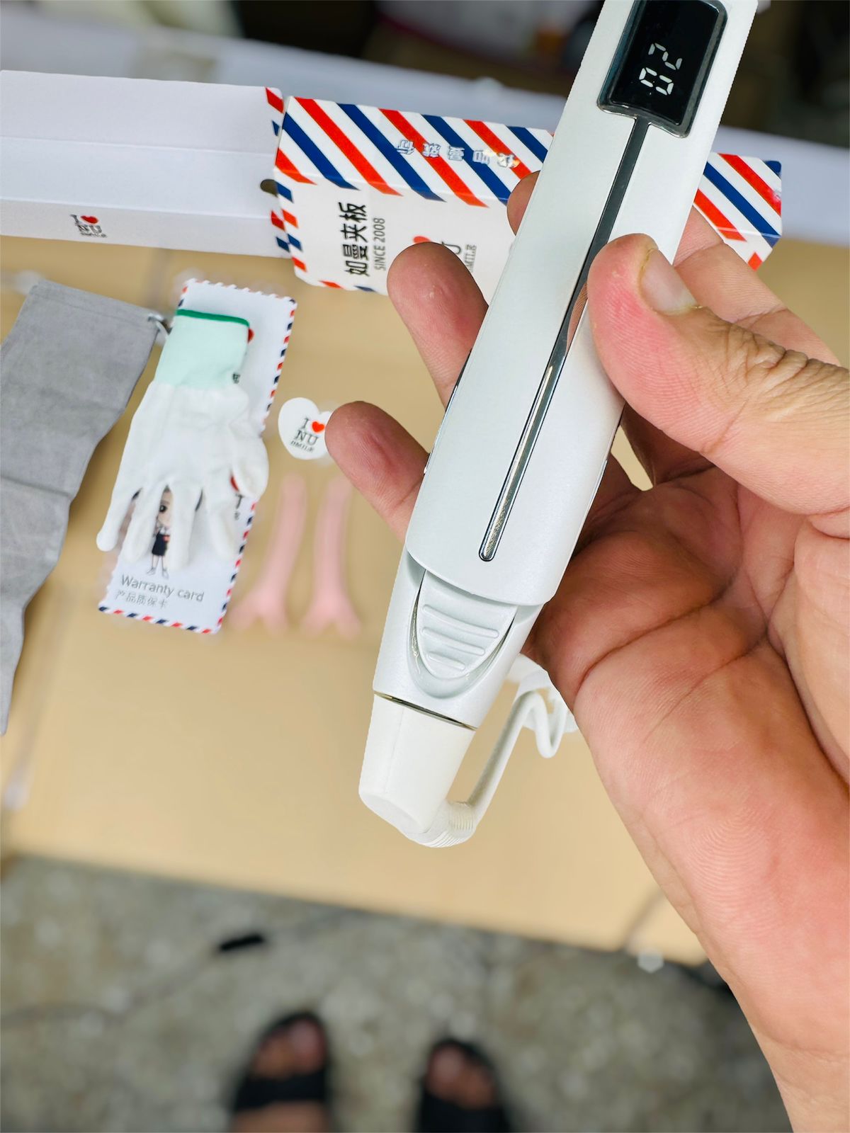 NU SMILE Professional Digital Hair Straightener with titanium plate