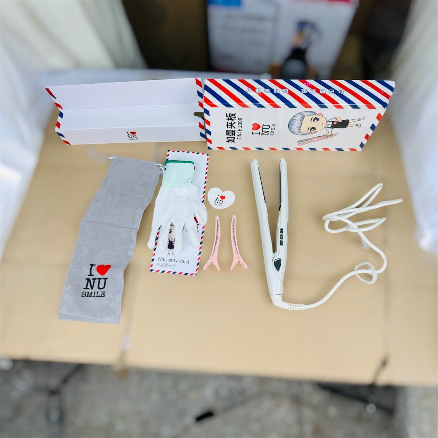 NU SMILE Professional Digital Hair Straightener with titanium plate