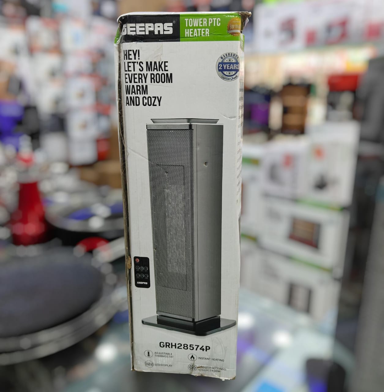 GEEPAS ptc ceramic fan heater 28574